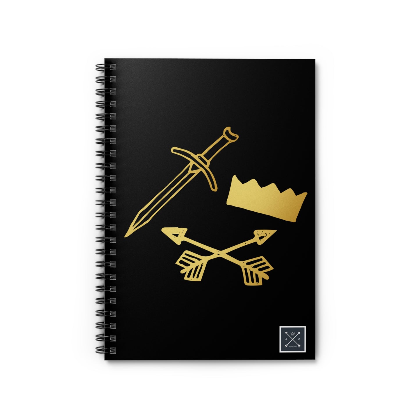 Spiral Notebook - Ruled Line (Gold and Bold Warrior)