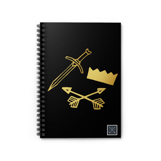 Spiral Notebook - Ruled Line (Gold and Bold Warrior)