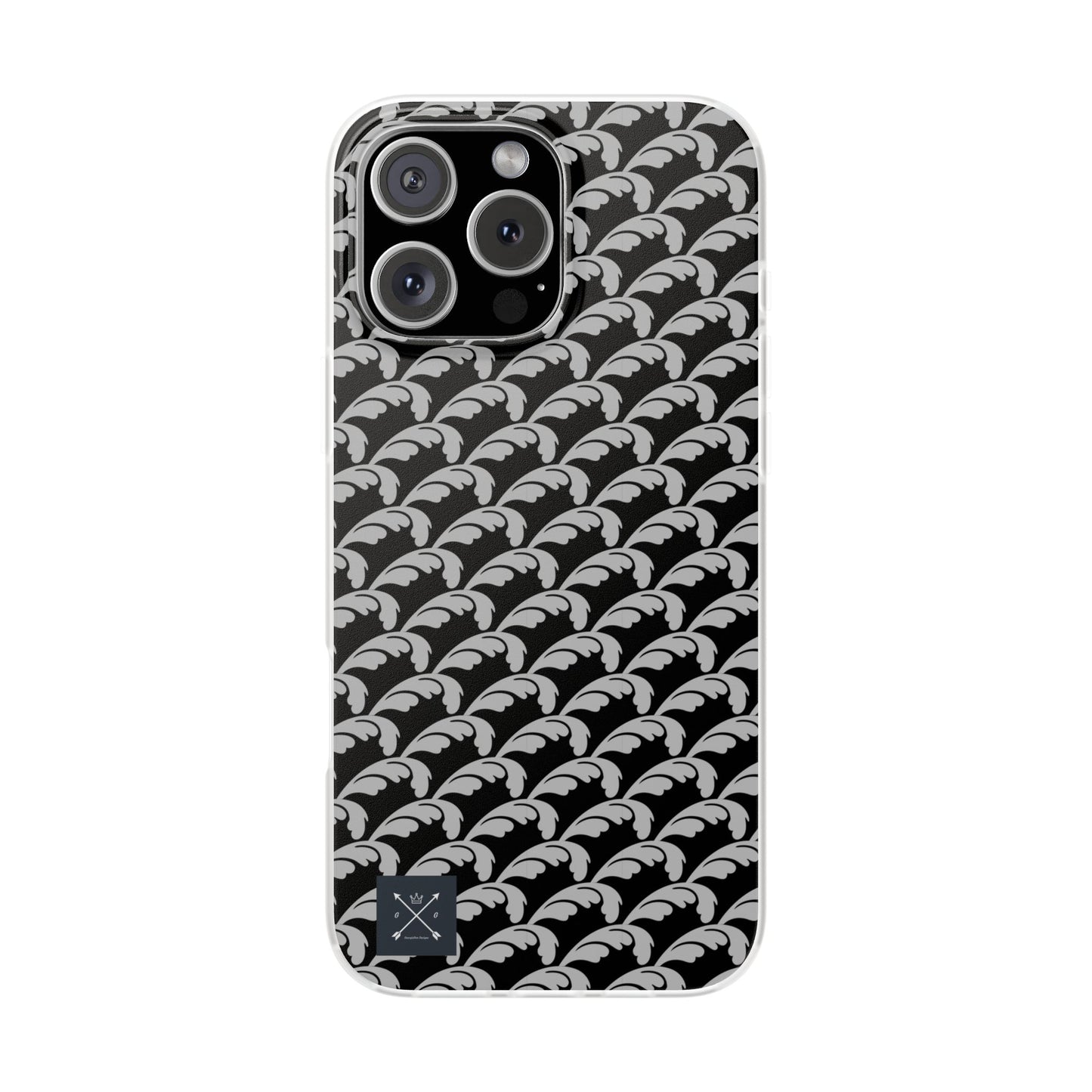 Beautiful Beloved Flourish (silver/black) - Flexi Phone Cases