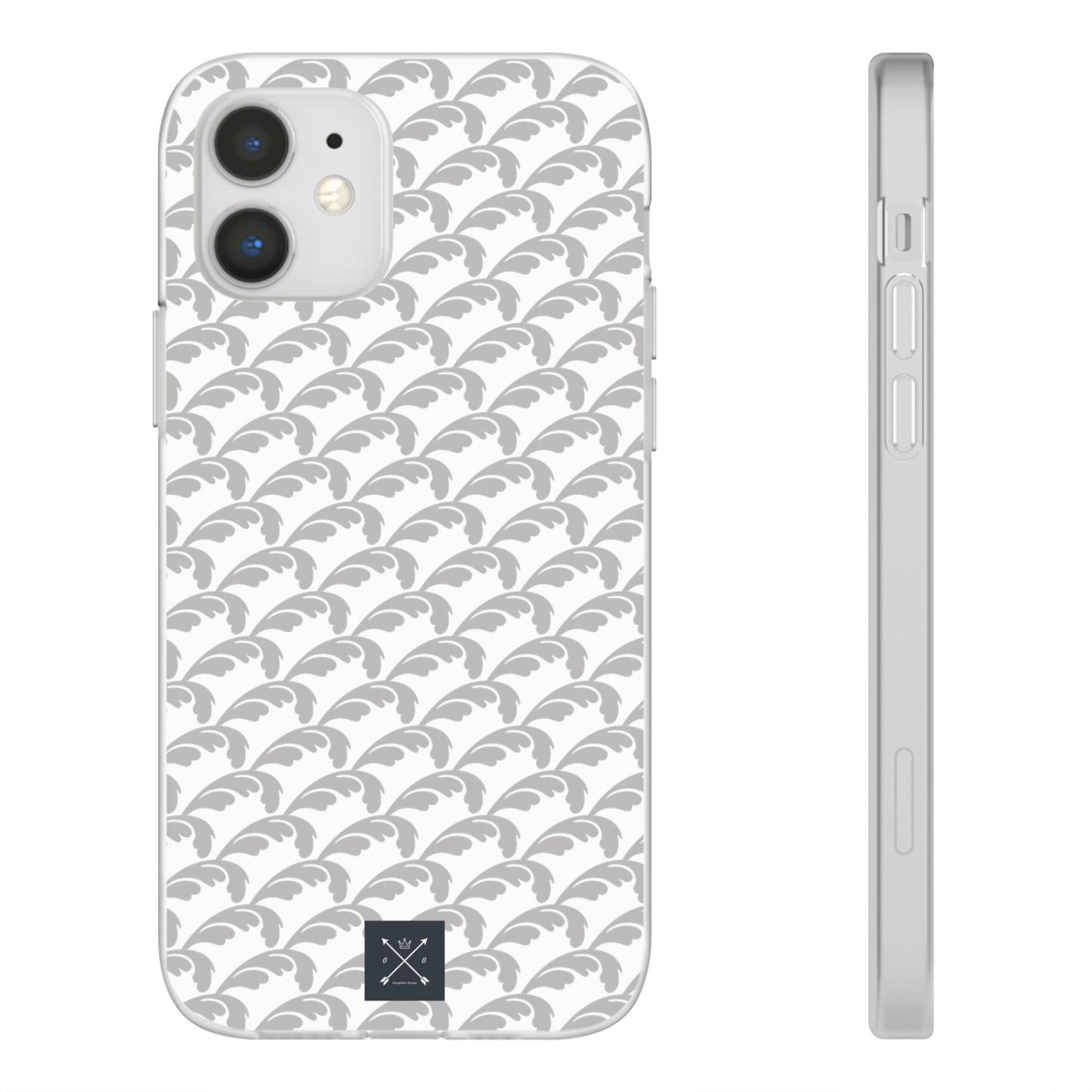 Beautiful Beloved Flourish (silver/white) - Flexi Phone Cases