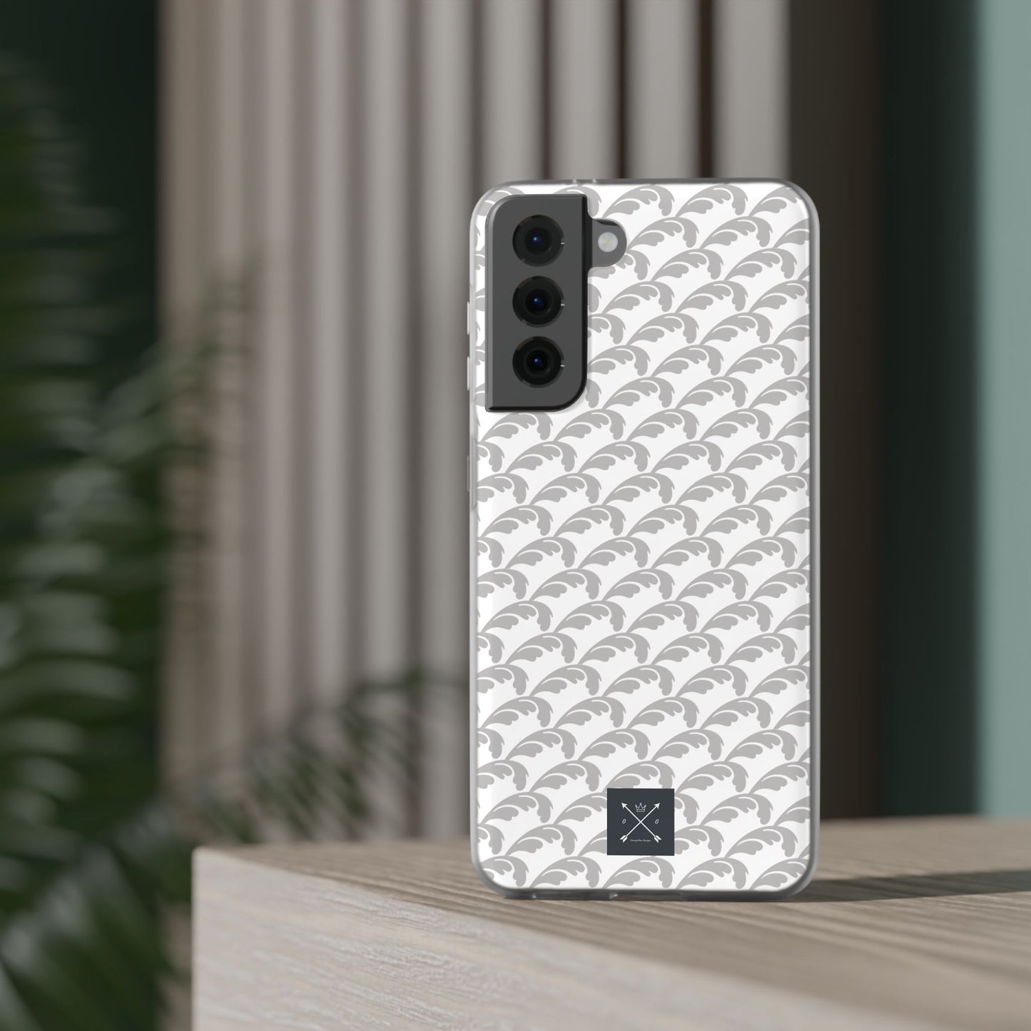 Beautiful Beloved Flourish (silver/white) - Flexi Phone Cases