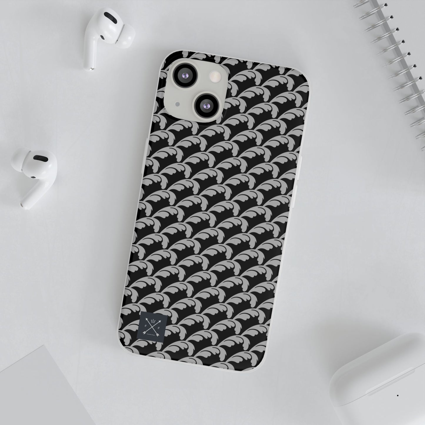 Beautiful Beloved Flourish (silver/black) - Flexi Phone Cases
