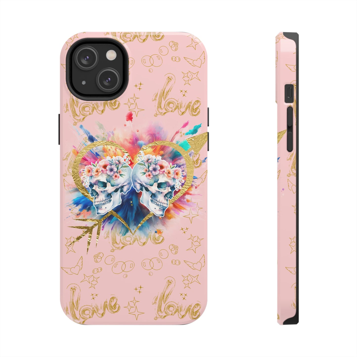 Love is Golden Watercolor (pink) - Tough Phone Cases