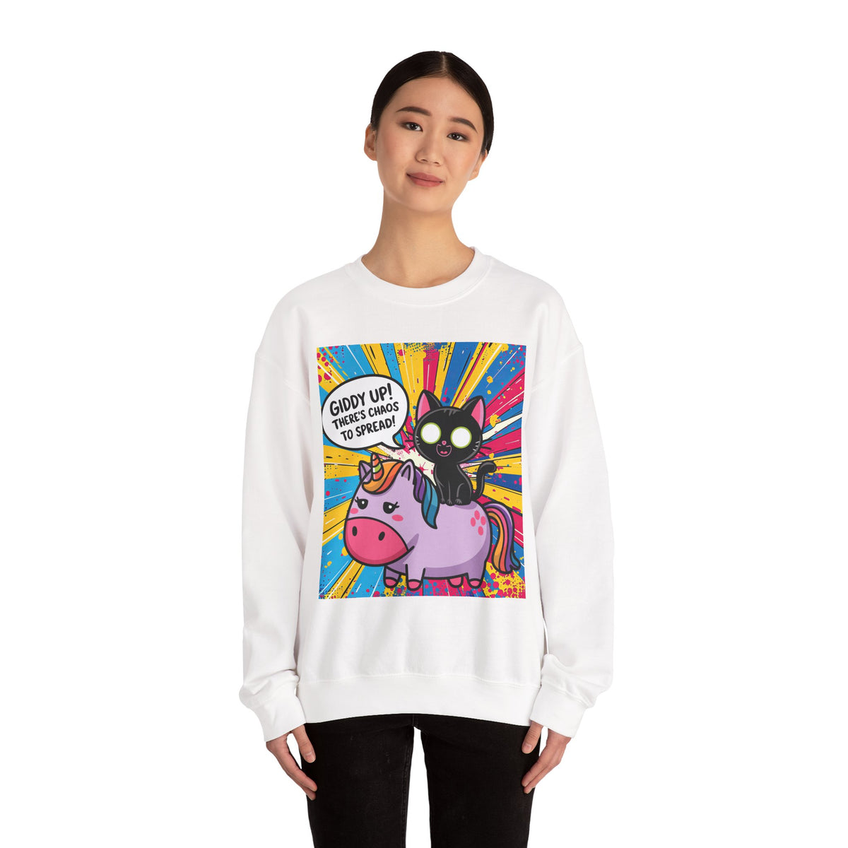 Giddy Up There's Chaos to Spread - Crewneck Sweatshirt