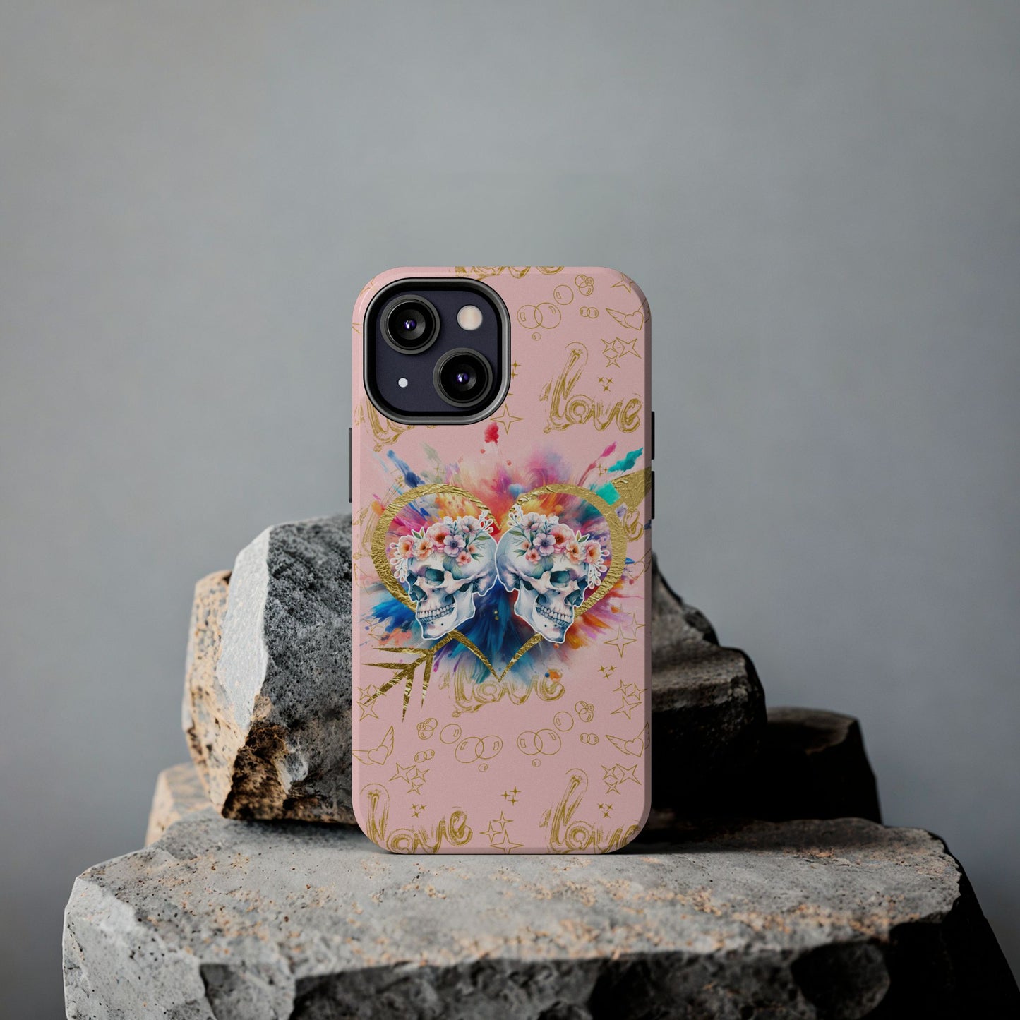 Love is Golden Watercolor (pink) - Tough Phone Cases
