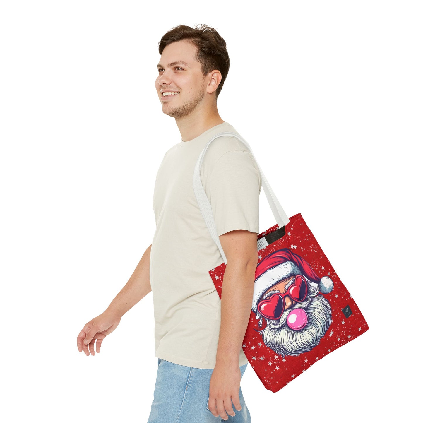 Retro Bubblegum Santa - Tote Bag (AOP)