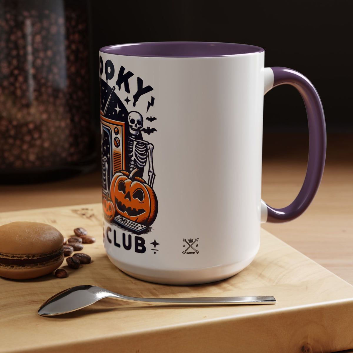 Spoooky Movie Club Skeletons - Color Accent Coffee Mug