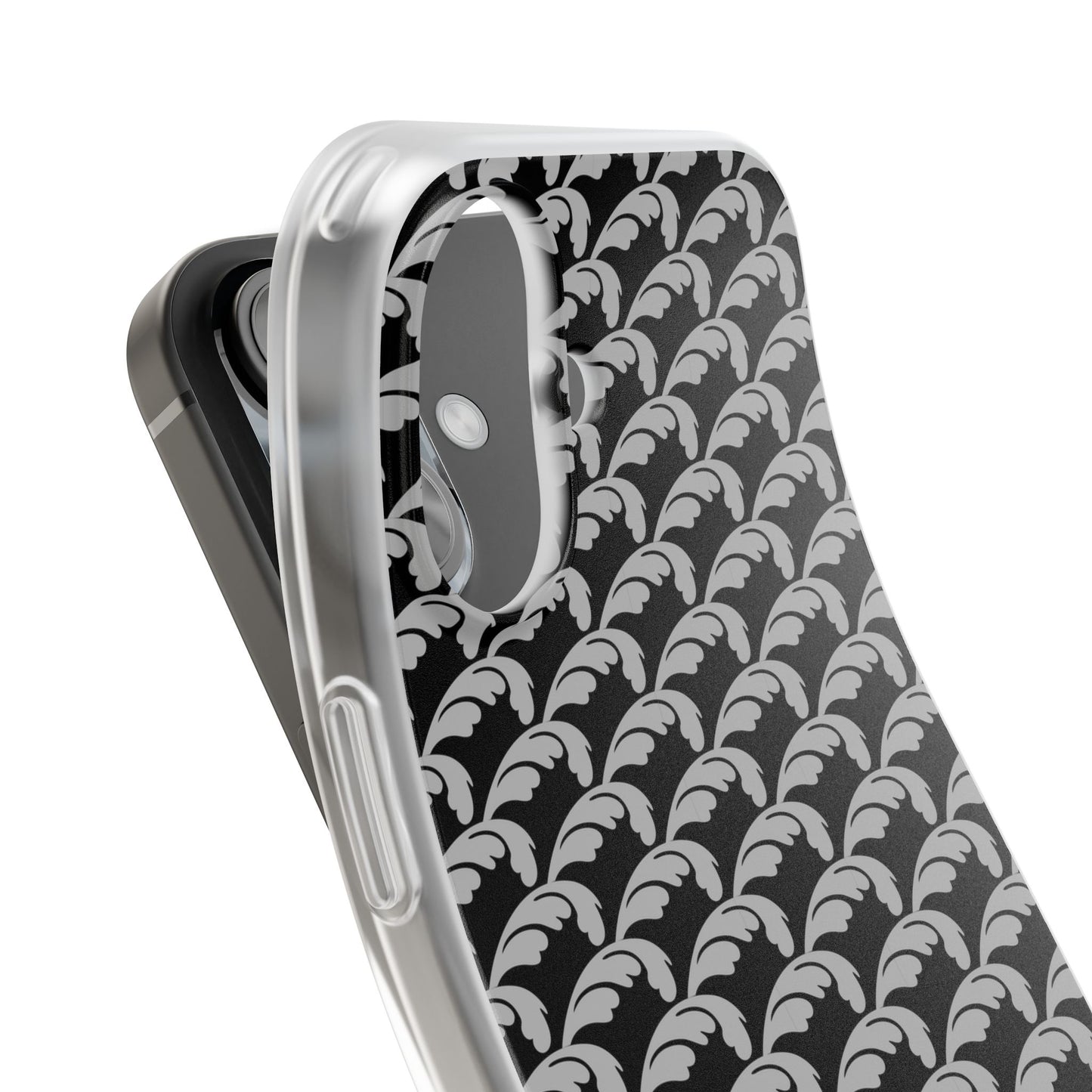 Beautiful Beloved Flourish (silver/black) - Flexi Phone Cases
