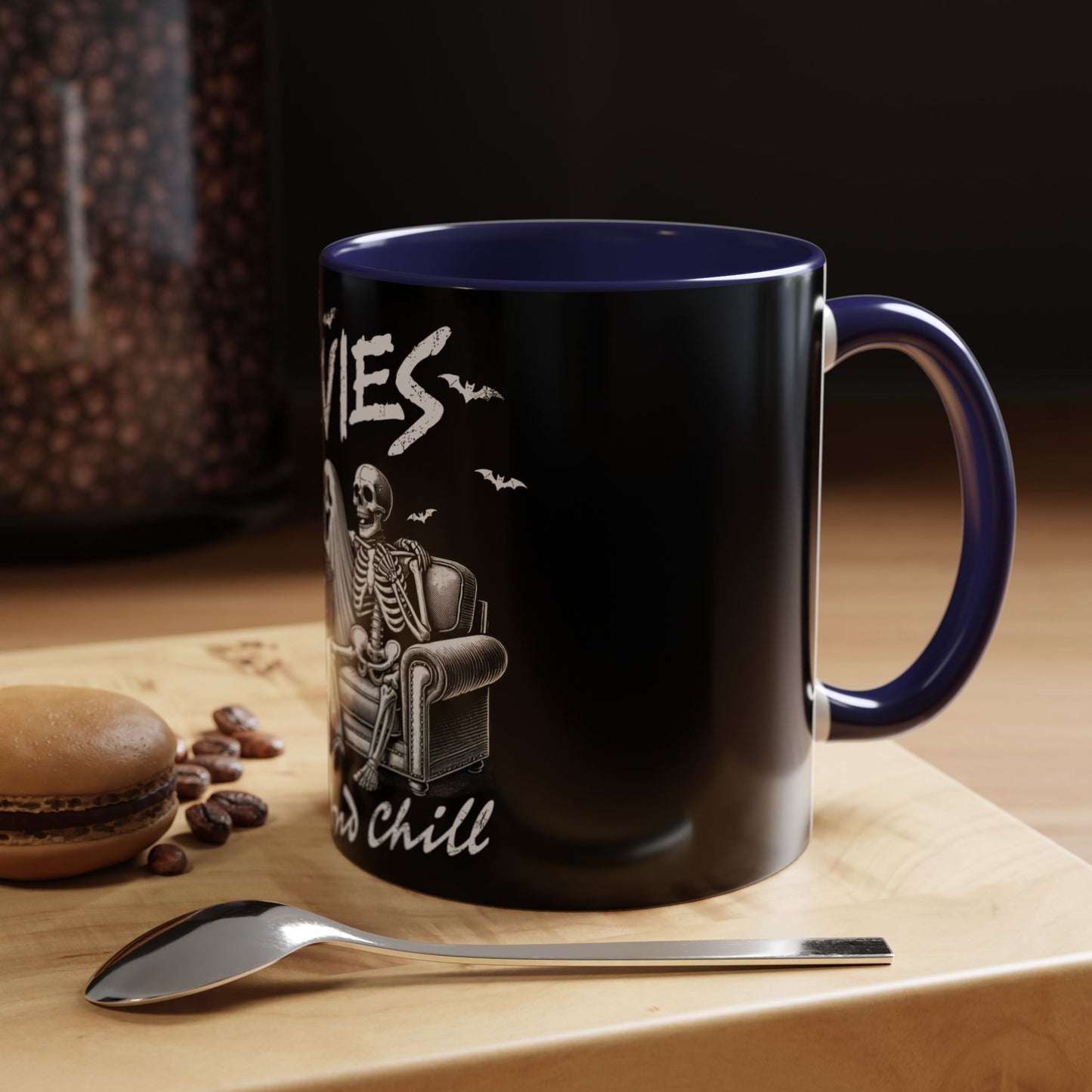 Horror Movies and Chill - Accent Coffee Mug (11, 15oz)