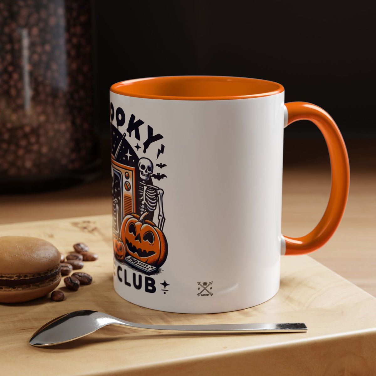Spoooky Movie Club Skeletons - Color Accent Coffee Mug