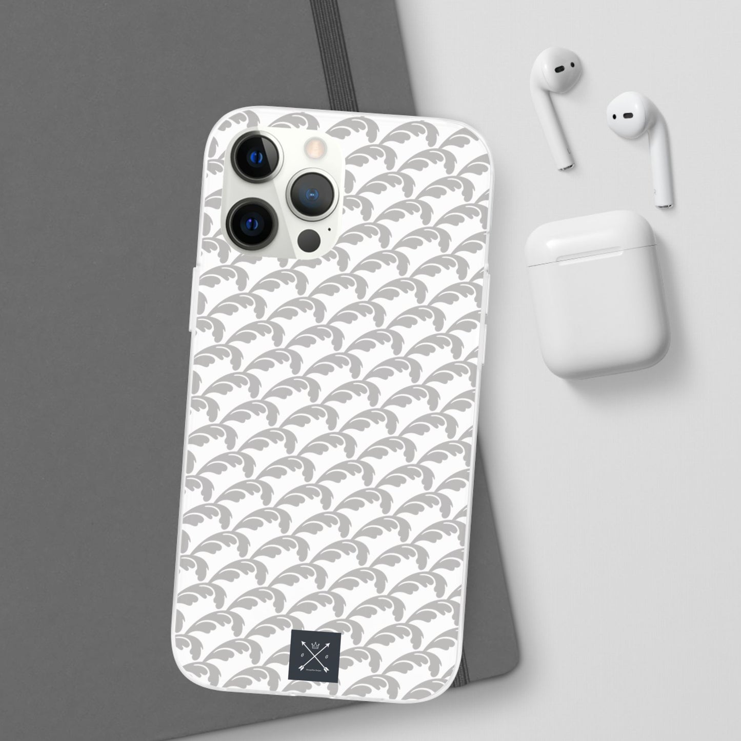 Beautiful Beloved Flourish (silver/white) - Flexi Phone Cases