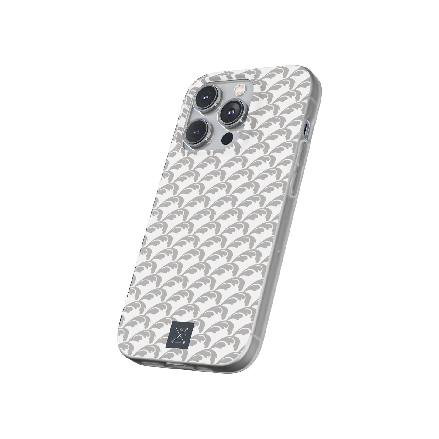 Beautiful Beloved Flourish (silver/white) - Flexi Phone Cases