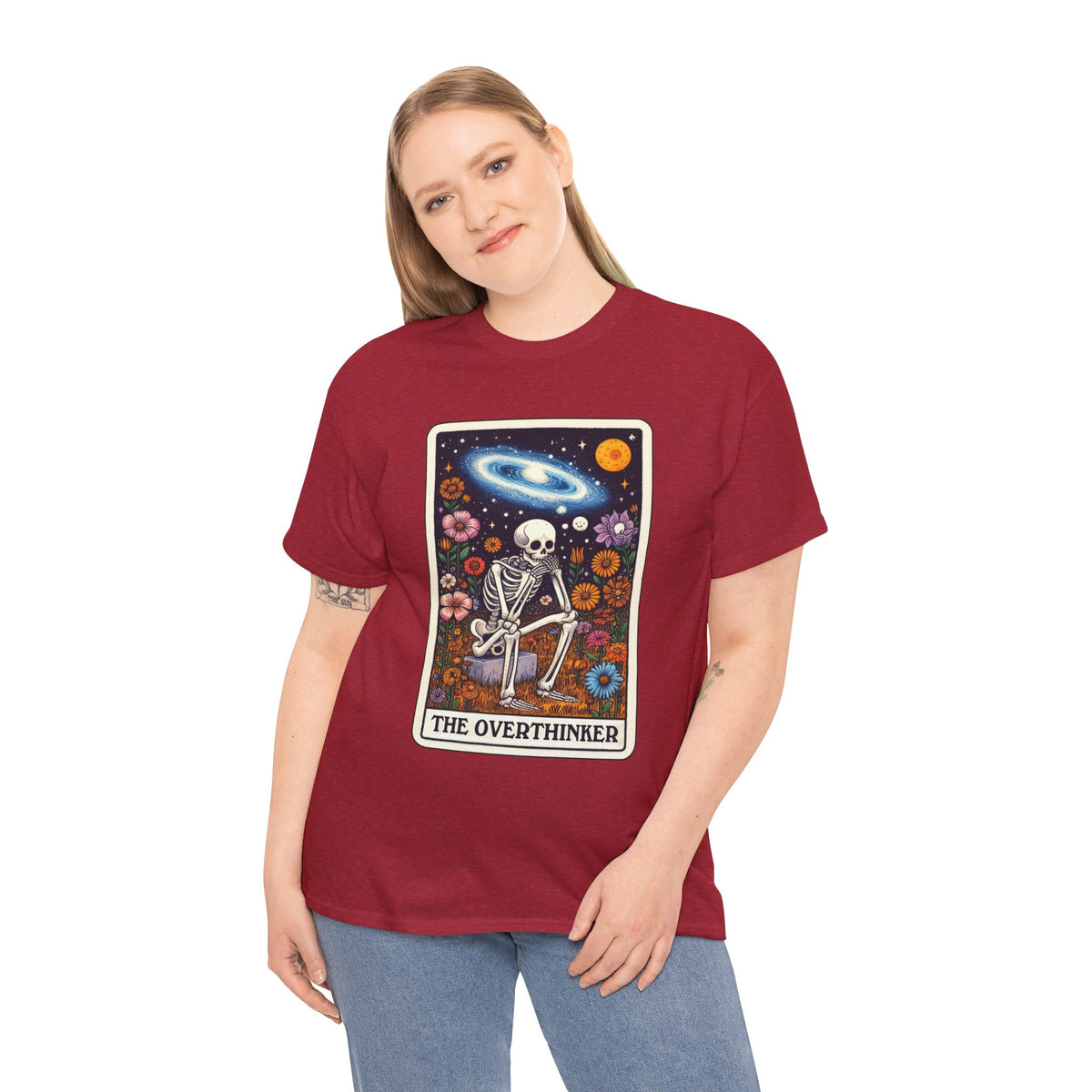 The Overthinker Skeletal Tarot - Unisex T-shirt