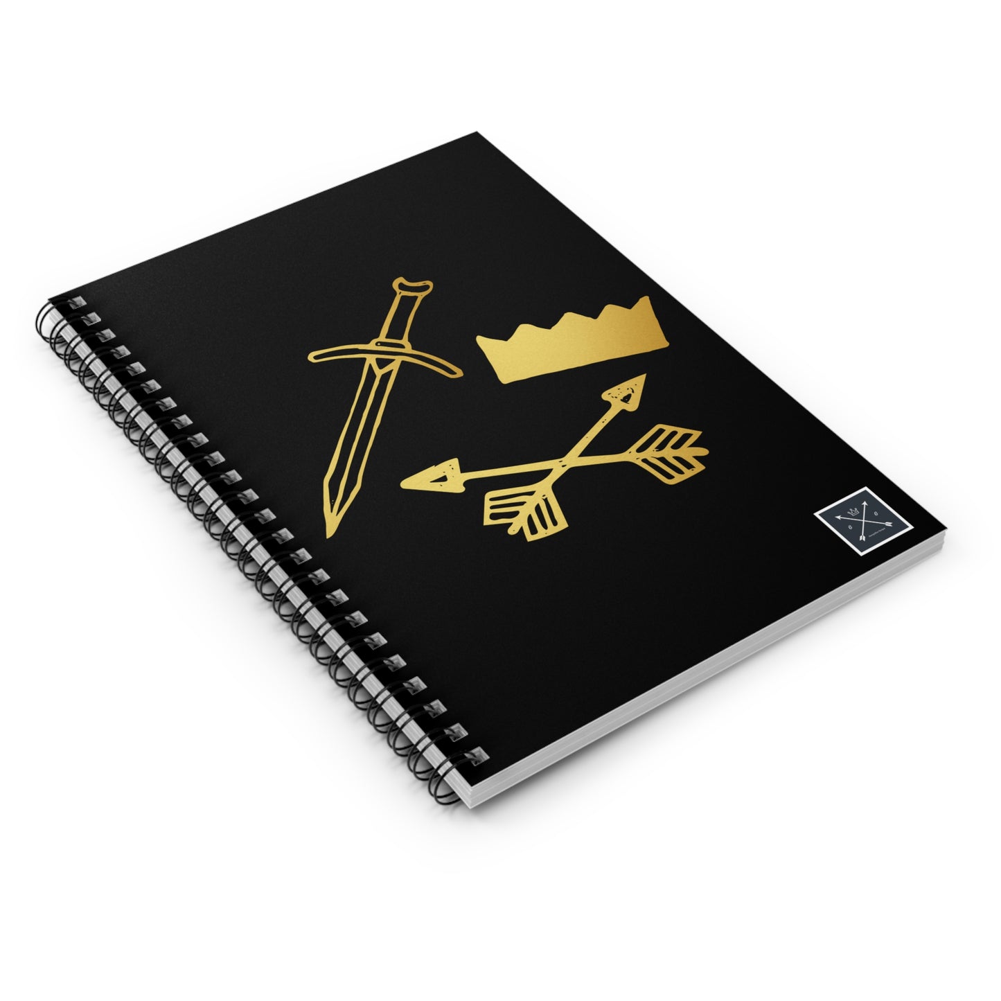 Spiral Notebook - Ruled Line (Gold and Bold Warrior)