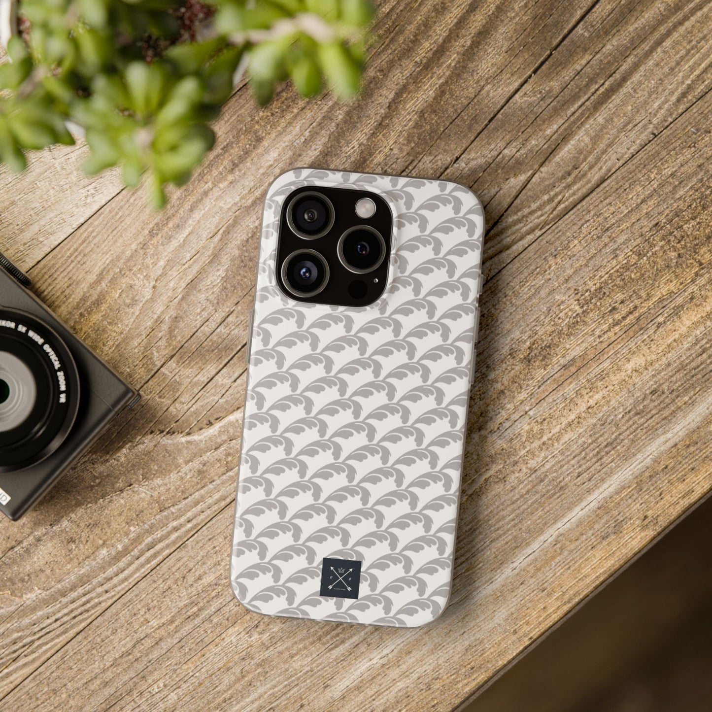 Beautiful Beloved Flourish (silver/white) - Flexi Phone Cases