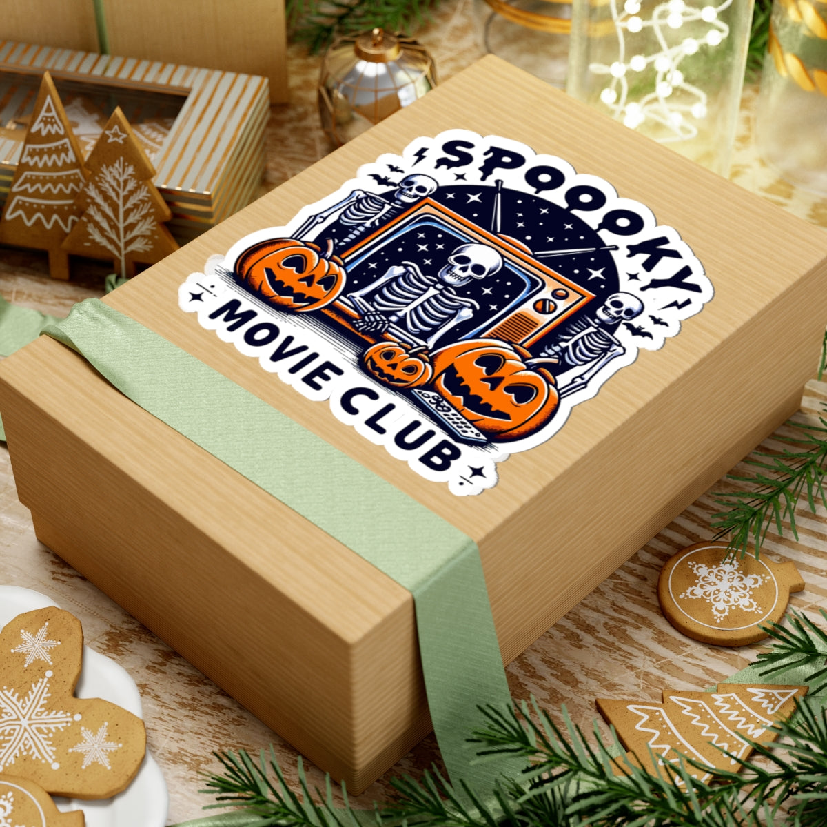 Spoooky Movie Club Themed - Kiss-cut Stickers