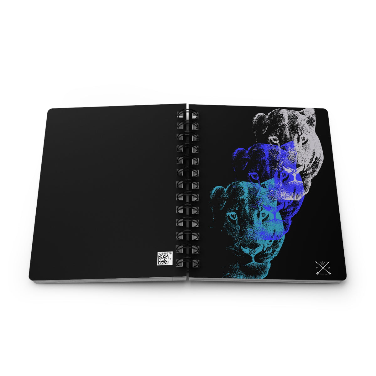 Lioness Arising - Spiral Notebook - Ruled Line - blk