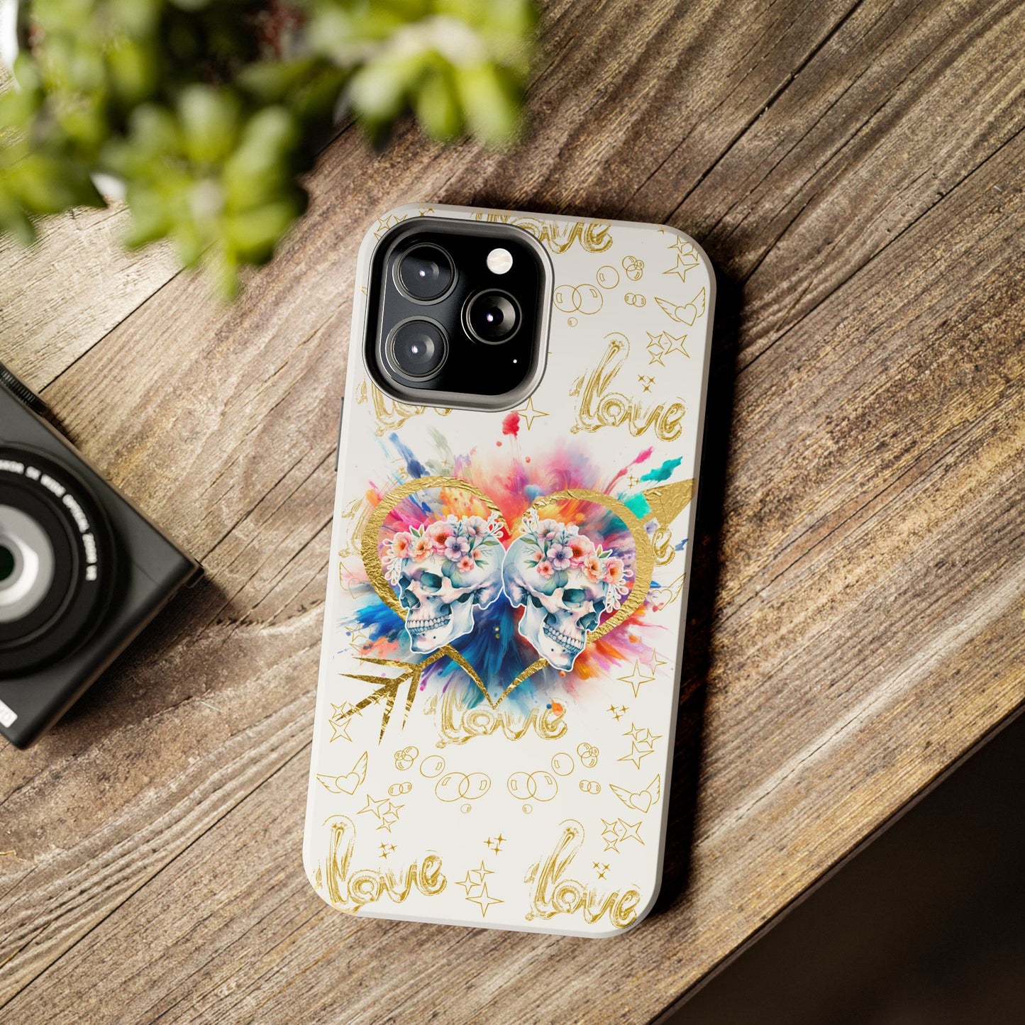 Love is Golden Watercolor - Tough Phone Cases