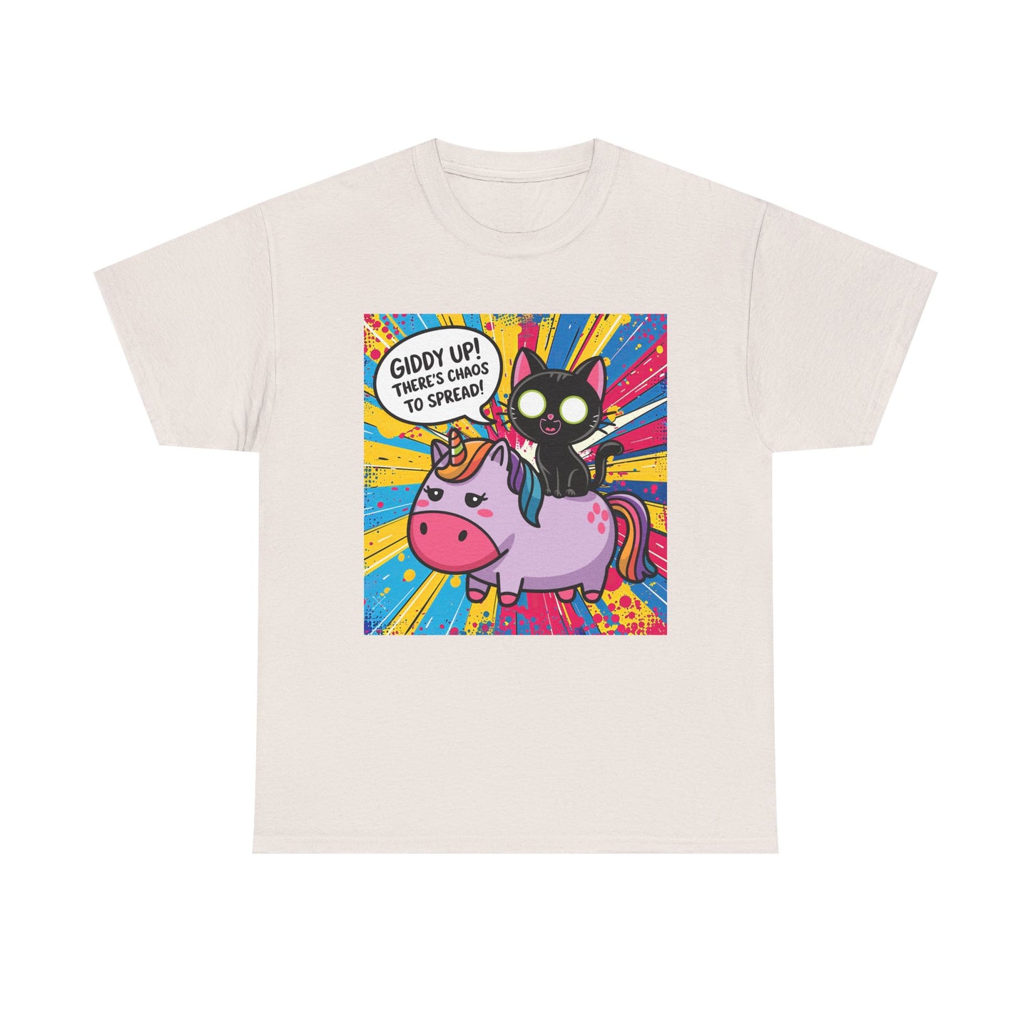 Giddy Up There’s Chaos To Spread - Unisex Heavy Cotton Tee