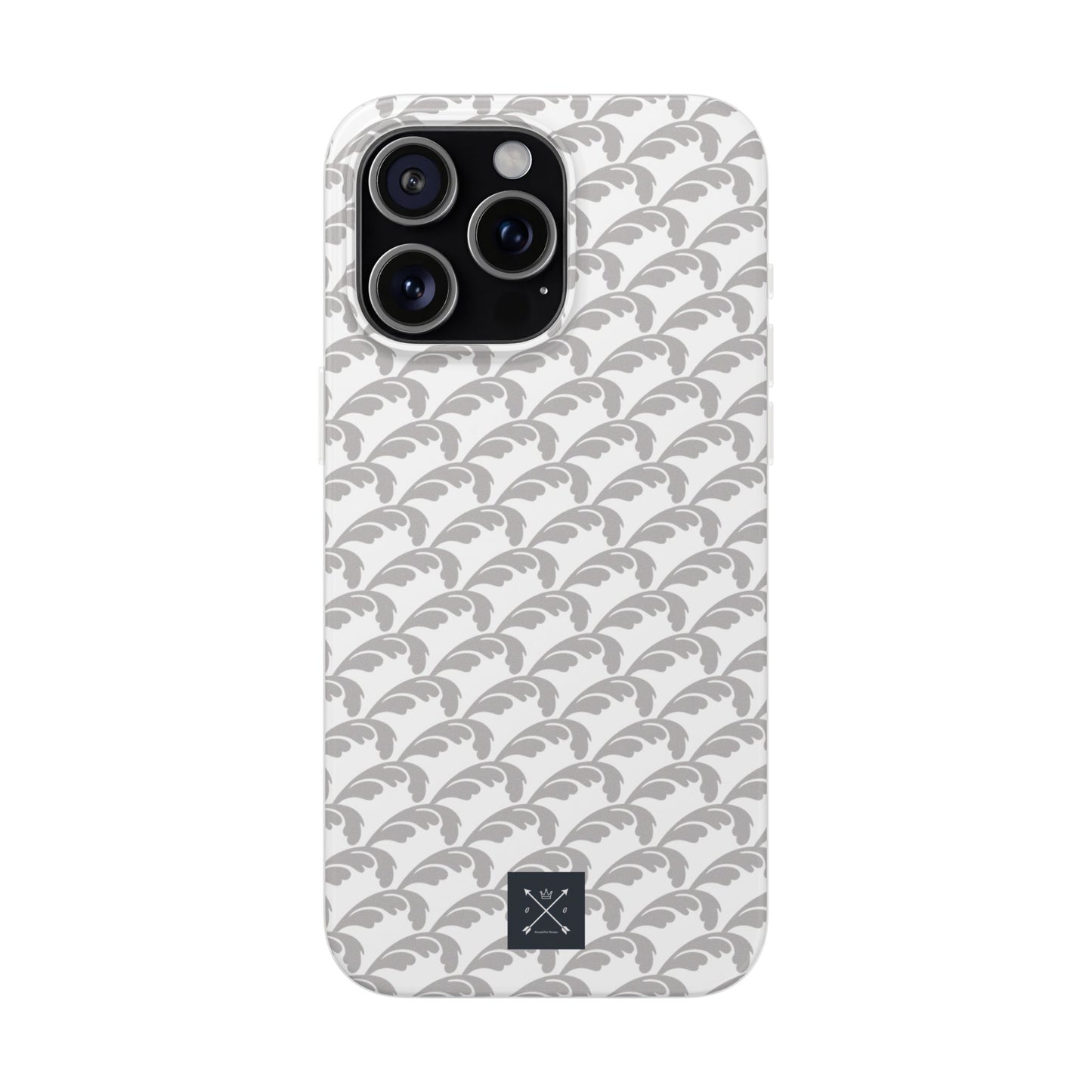 Beautiful Beloved Flourish (silver/white) - Flexi Phone Cases