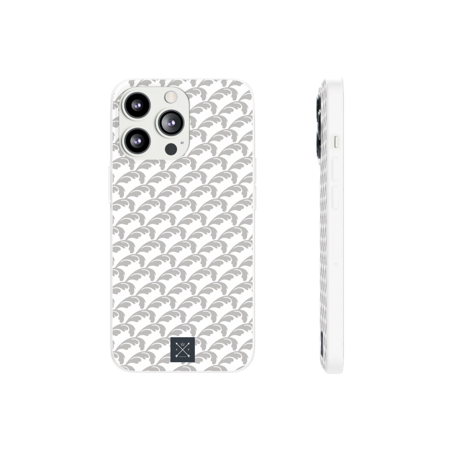 Beautiful Beloved Flourish (silver/white) - Flexi Phone Cases