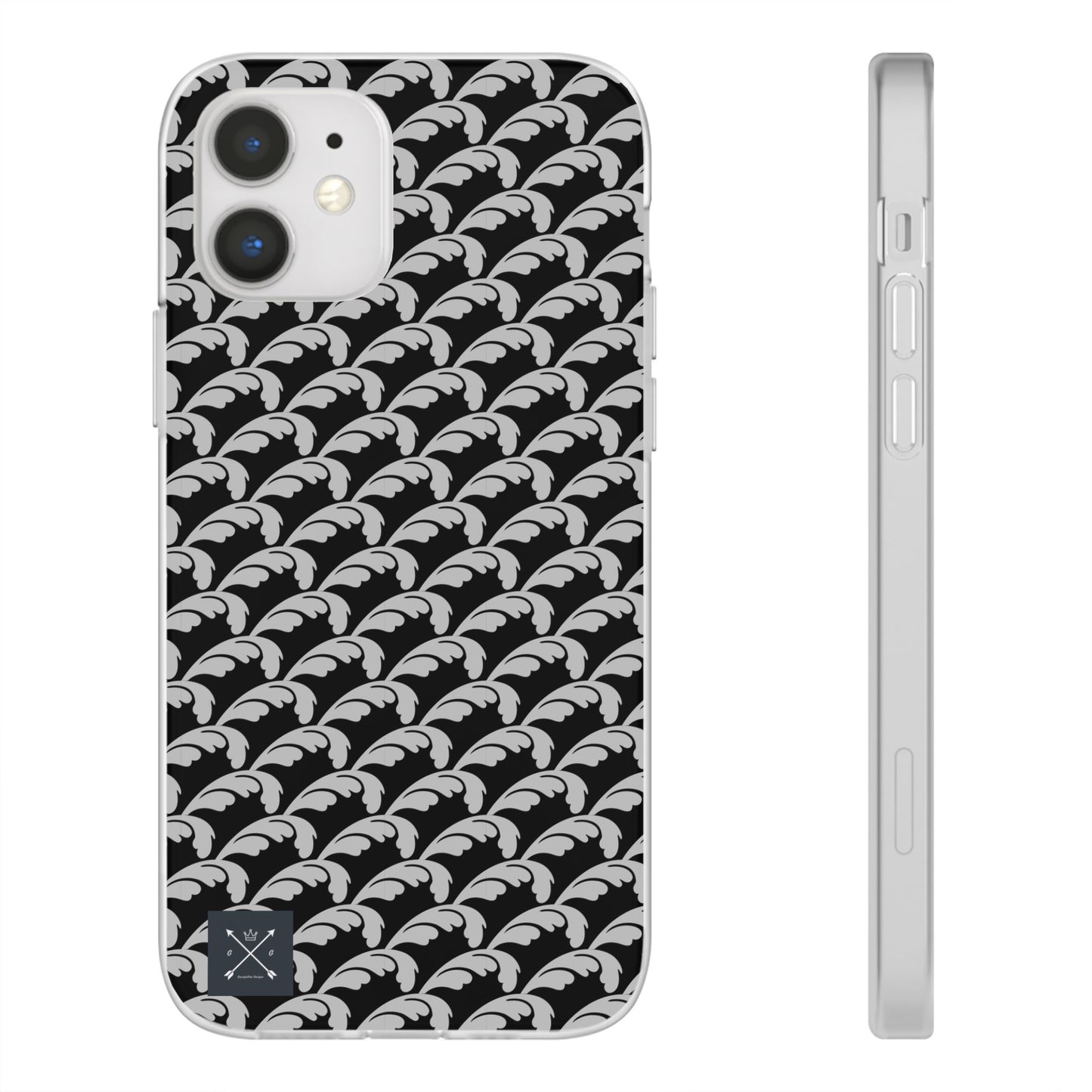 Beautiful Beloved Flourish (silver/black) - Flexi Phone Cases