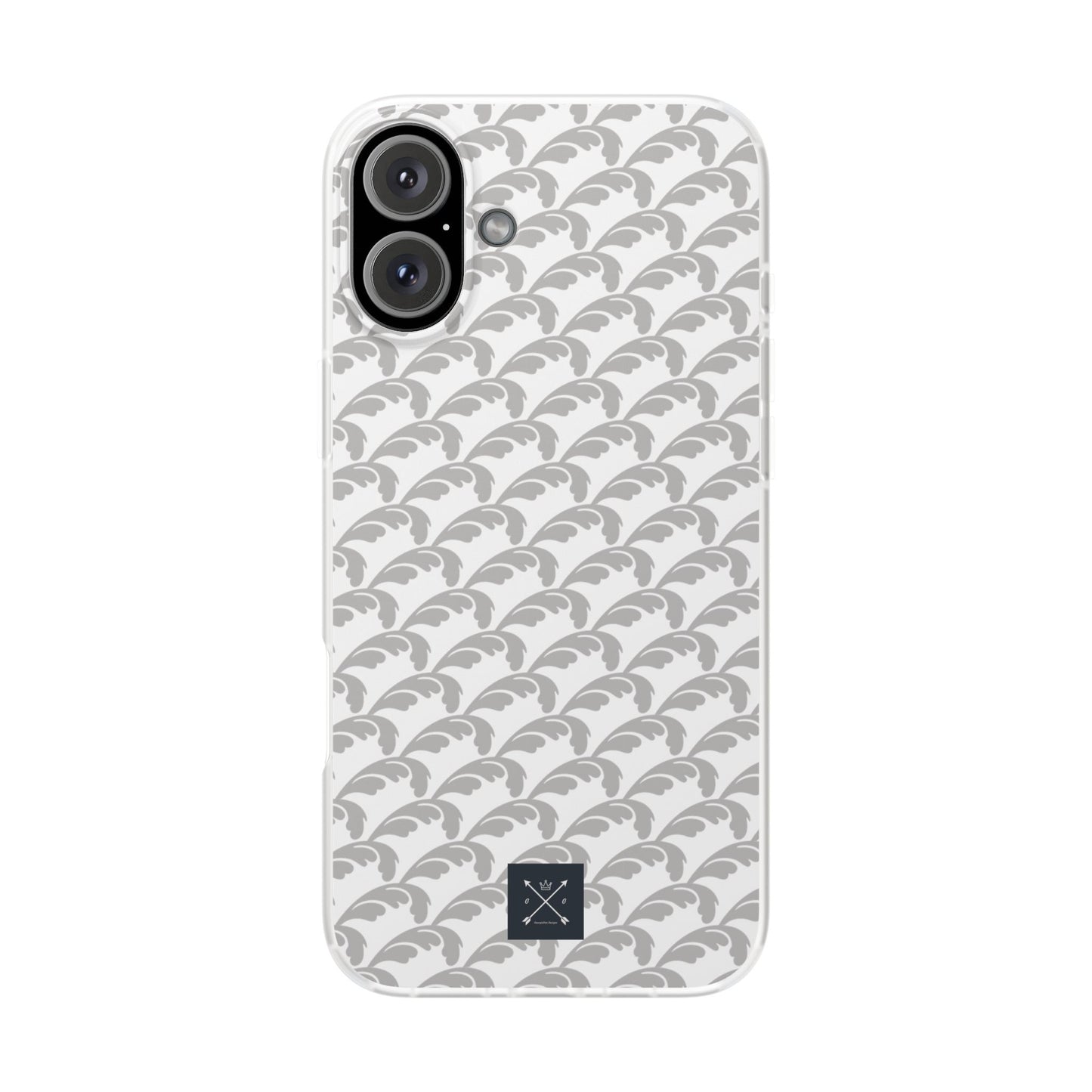 Beautiful Beloved Flourish (silver/white) - Flexi Phone Cases