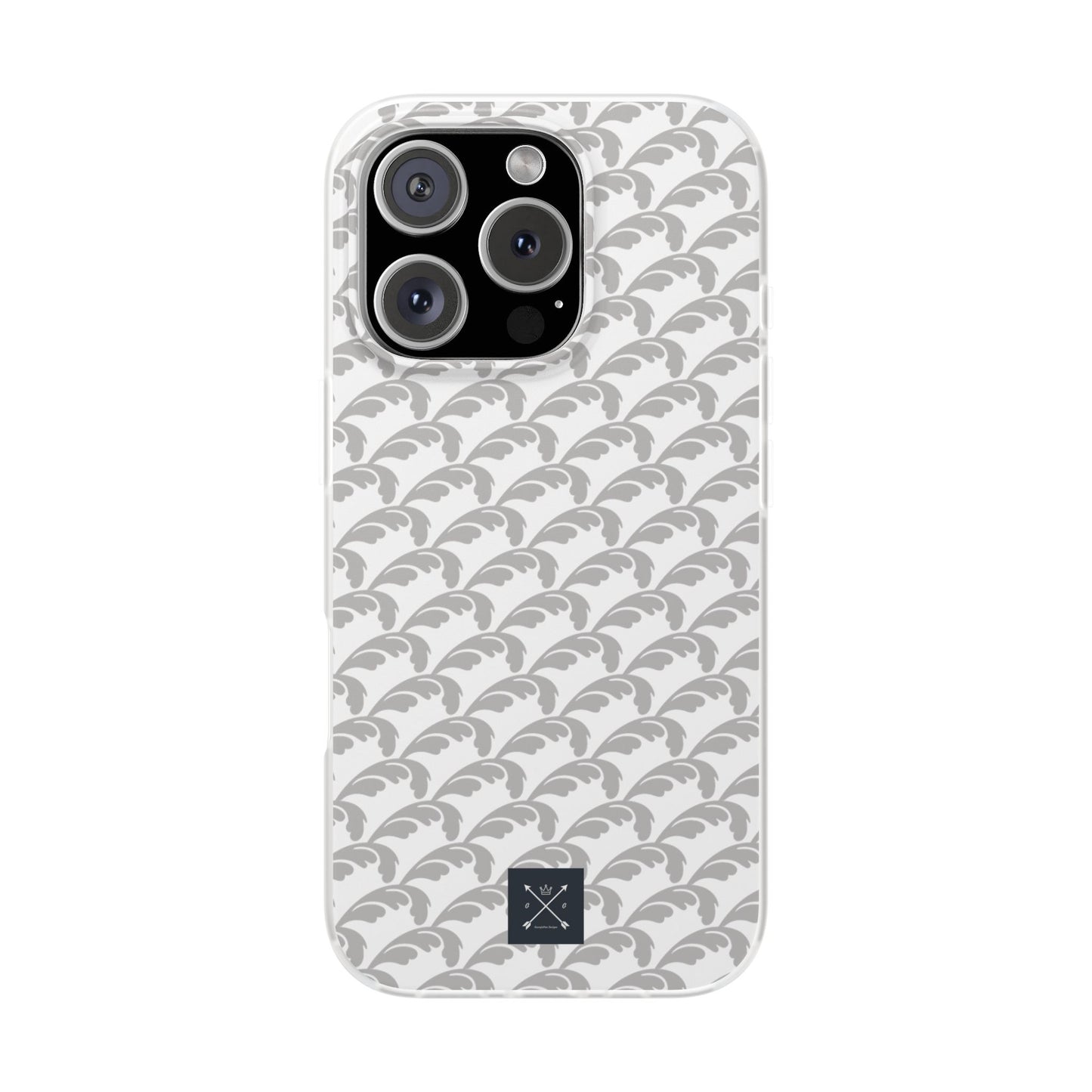 Beautiful Beloved Flourish (silver/white) - Flexi Phone Cases