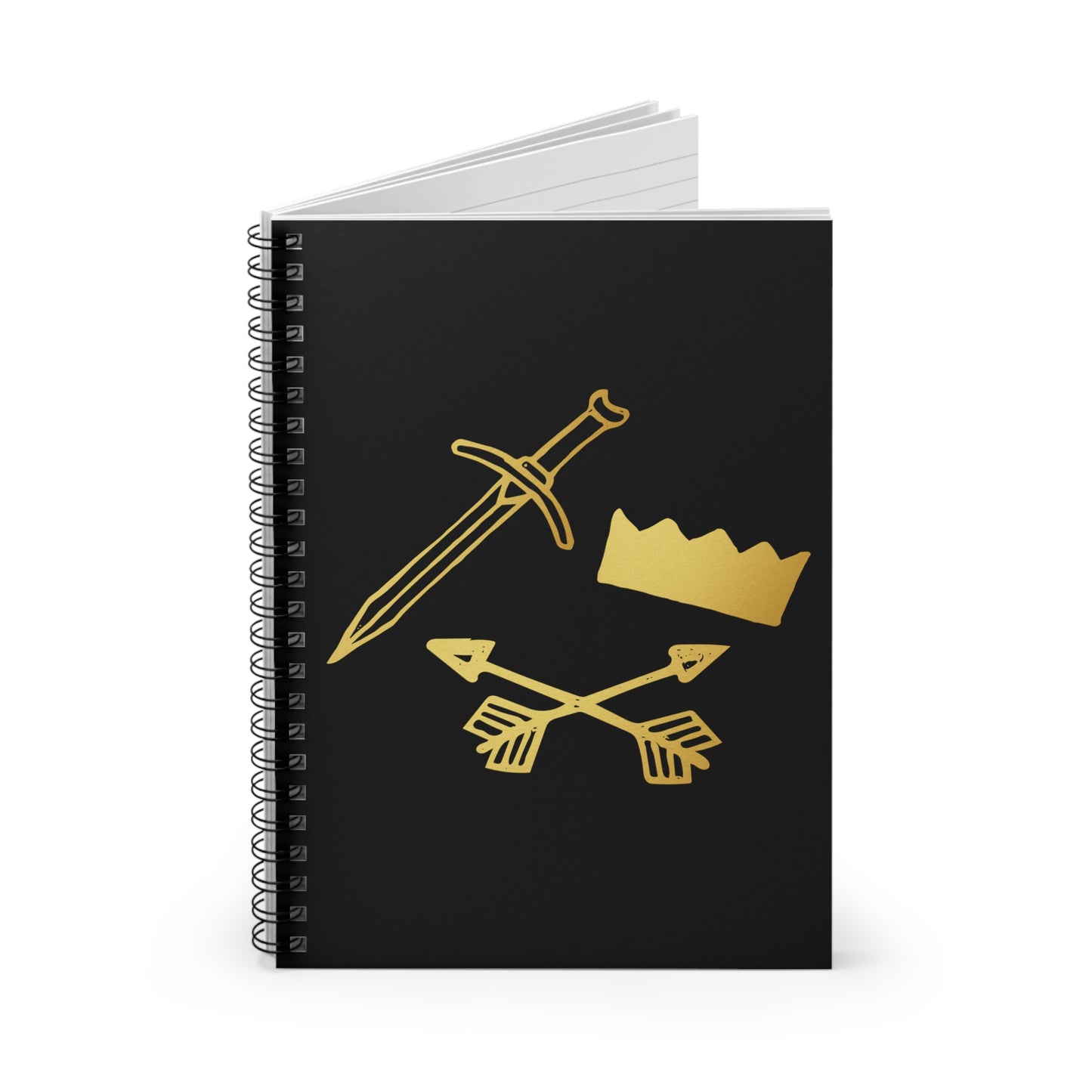 Spiral Notebook - Ruled Line (Gold and Bold Warrior)