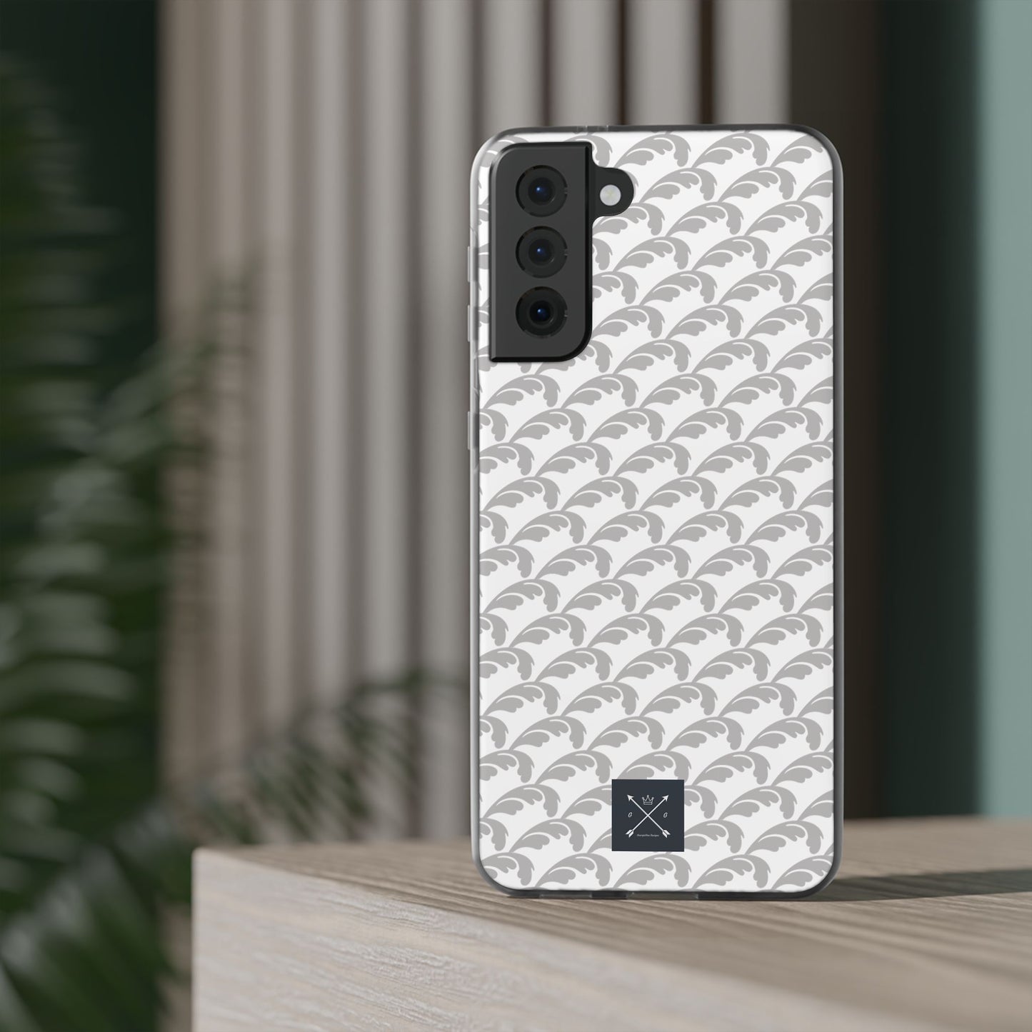 Beautiful Beloved Flourish (silver/white) - Flexi Phone Cases