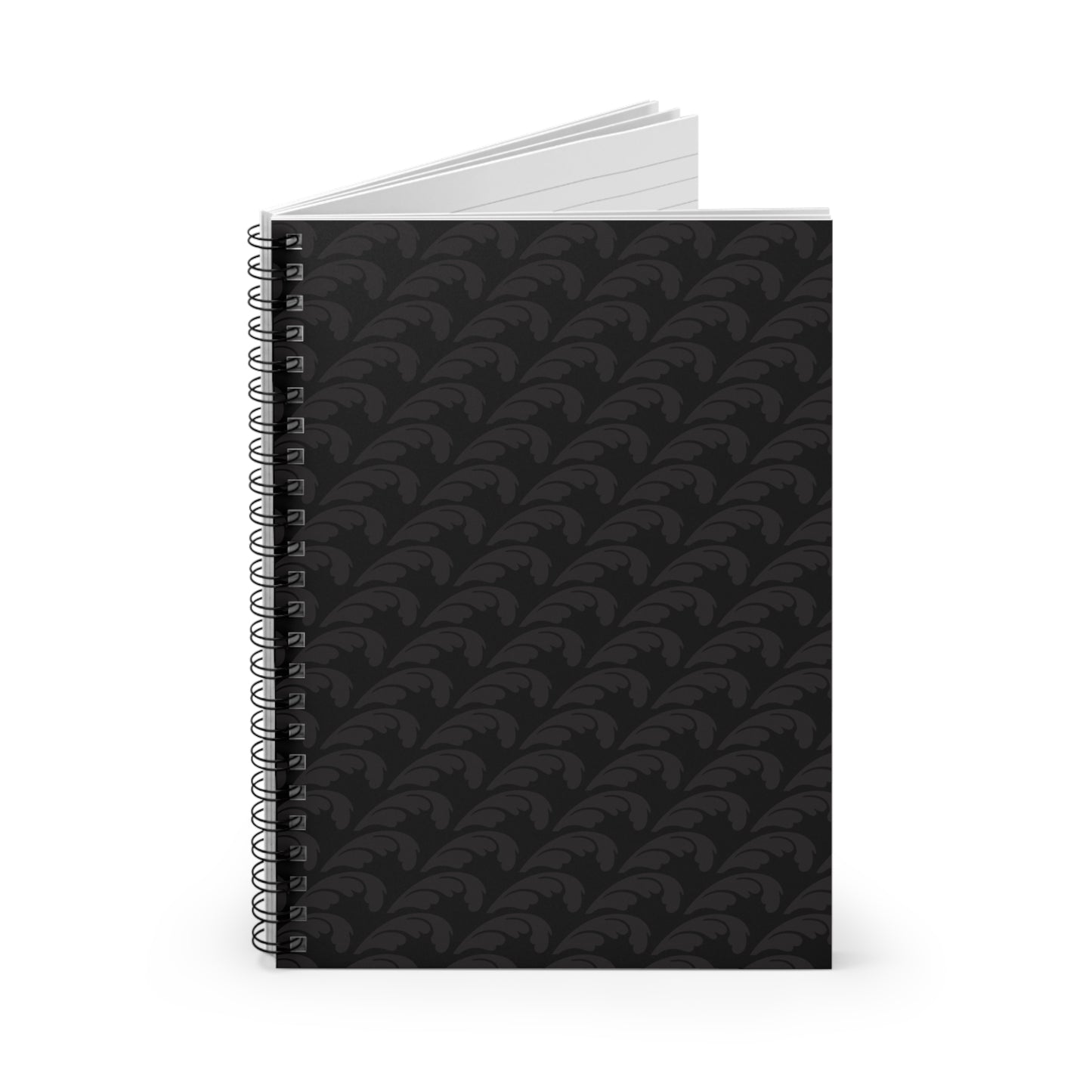 Beautiful Beloved Flourish (black/black) - Spiral Notebook - Ruled Line