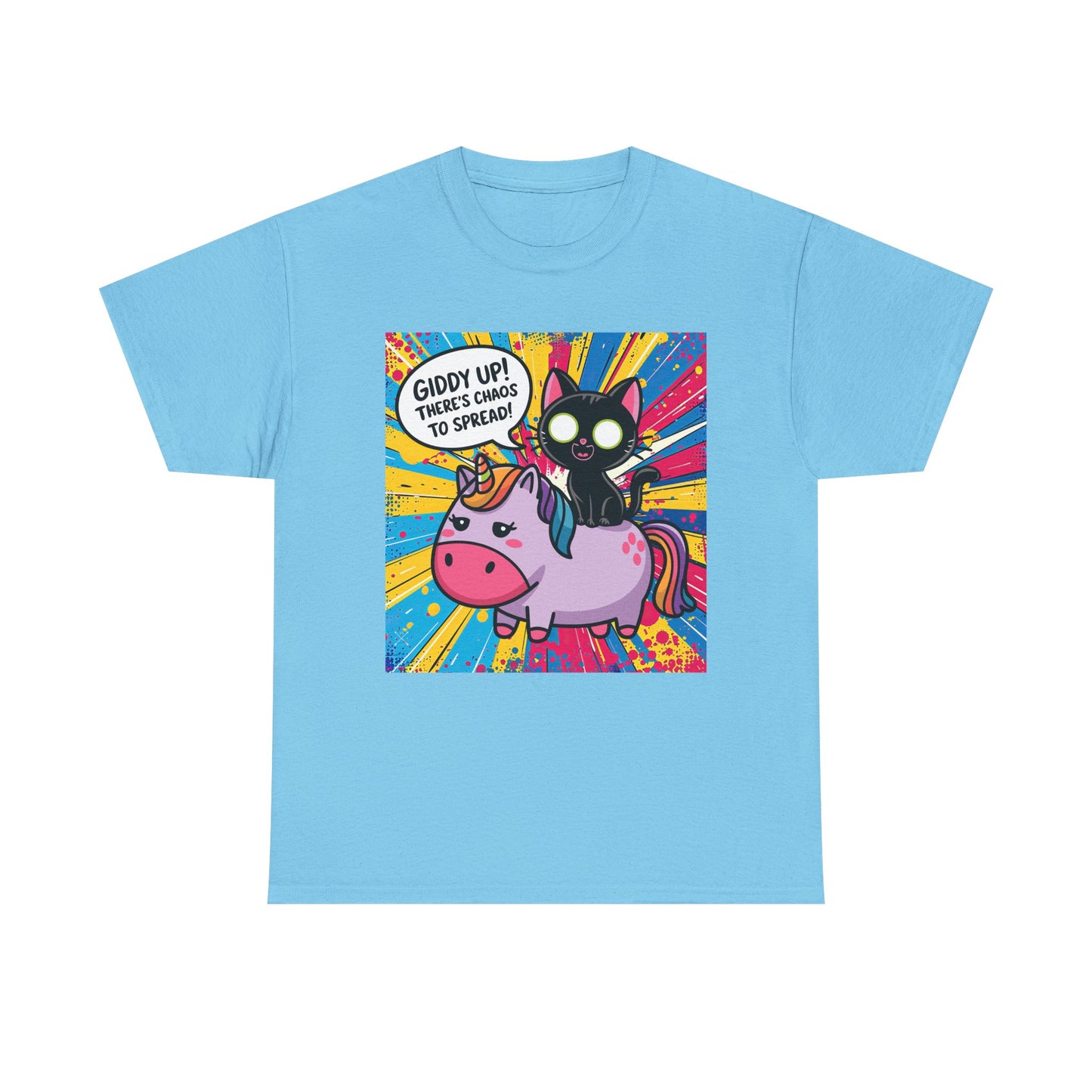 Giddy Up There’s Chaos To Spread - Unisex Heavy Cotton Tee