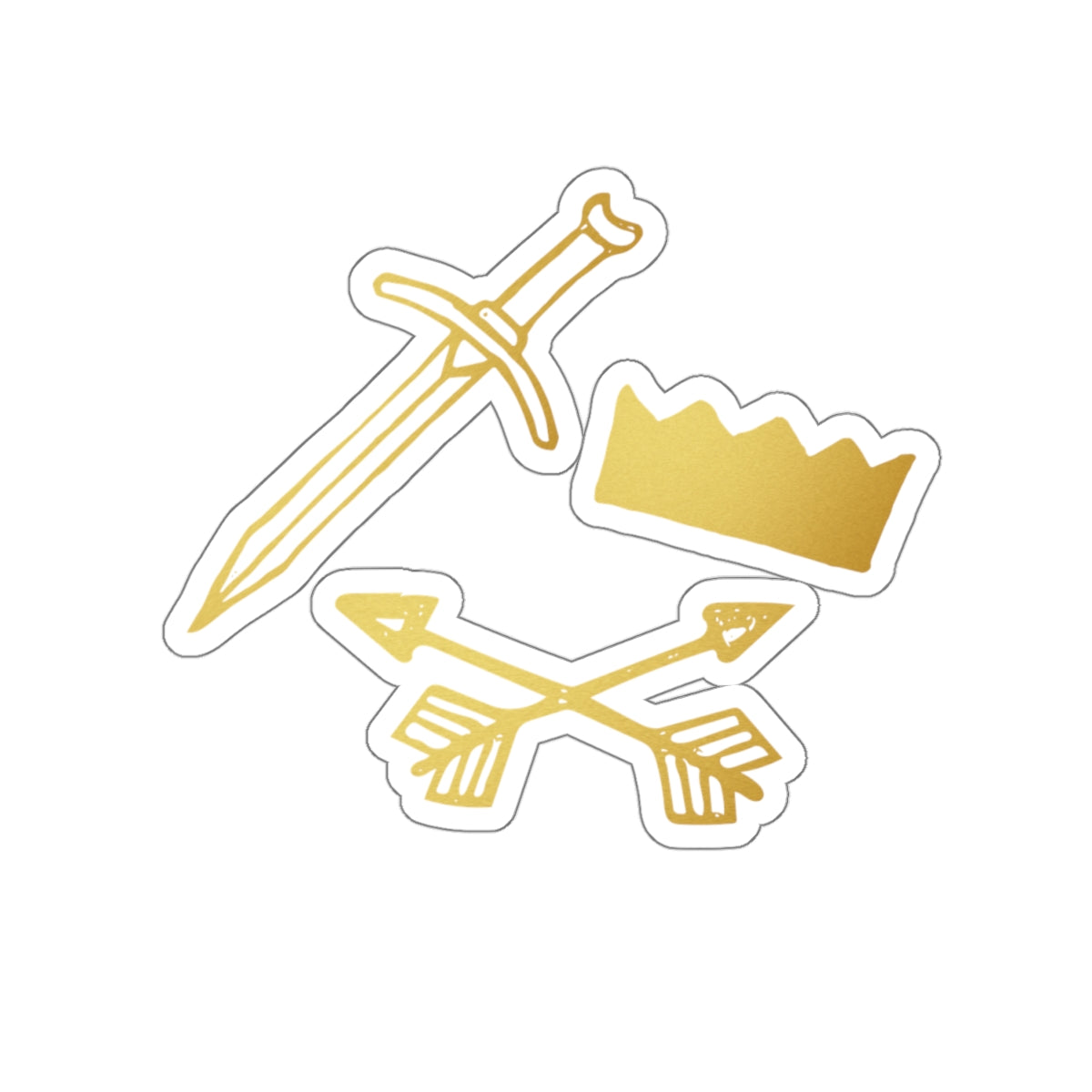Gold and Bold Warrior - Kiss-Cut Stickers
