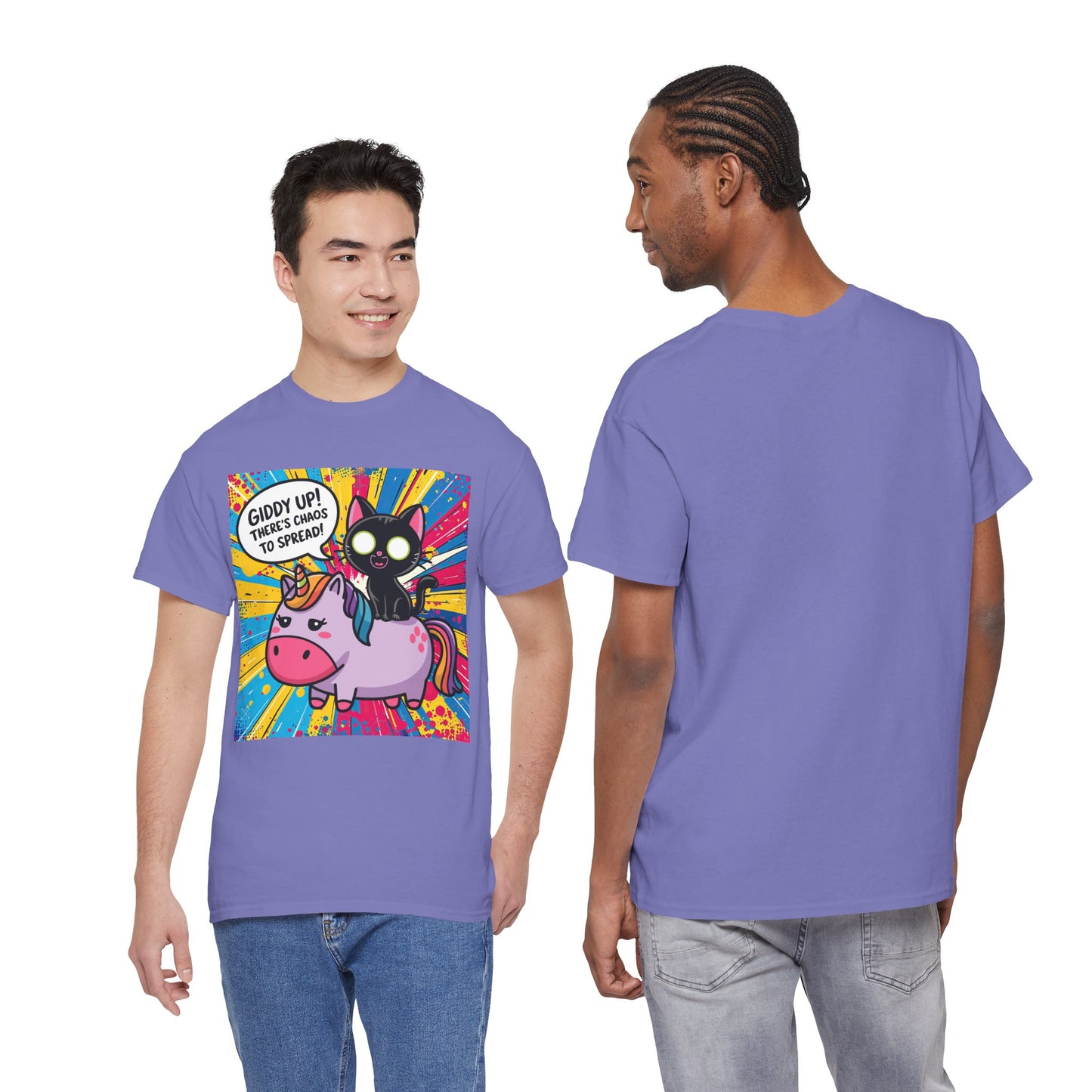 Giddy Up There’s Chaos To Spread - Unisex Heavy Cotton Tee