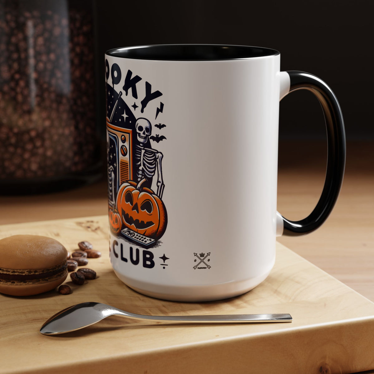 Spoooky Movie Club Skeletons - Color Accent Coffee Mug