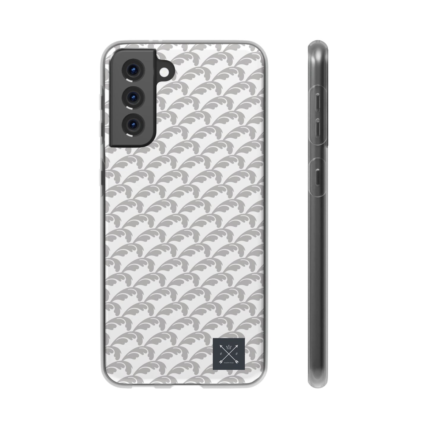 Beautiful Beloved Flourish (silver/white) - Flexi Phone Cases