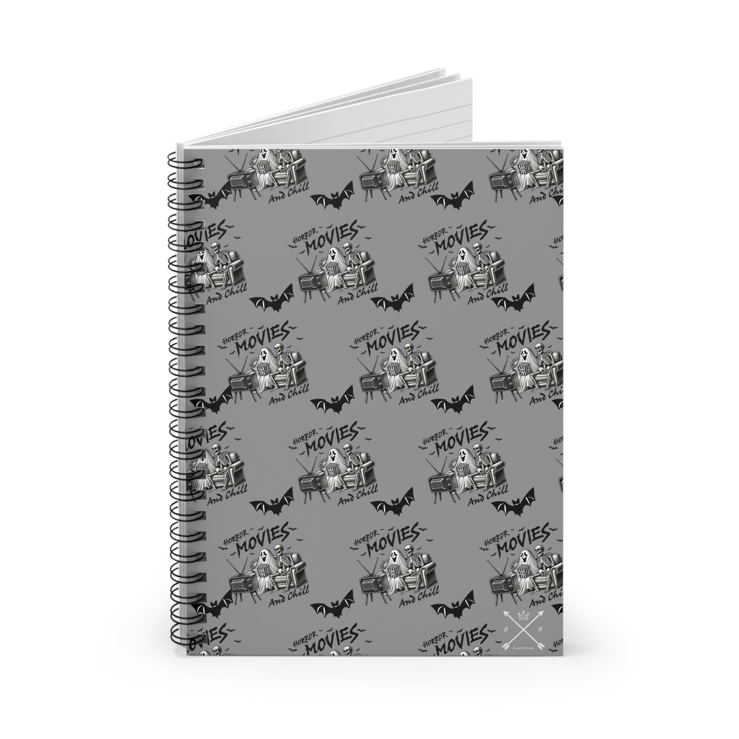 Horror Movie Nights and Chill - Spiral Notebook