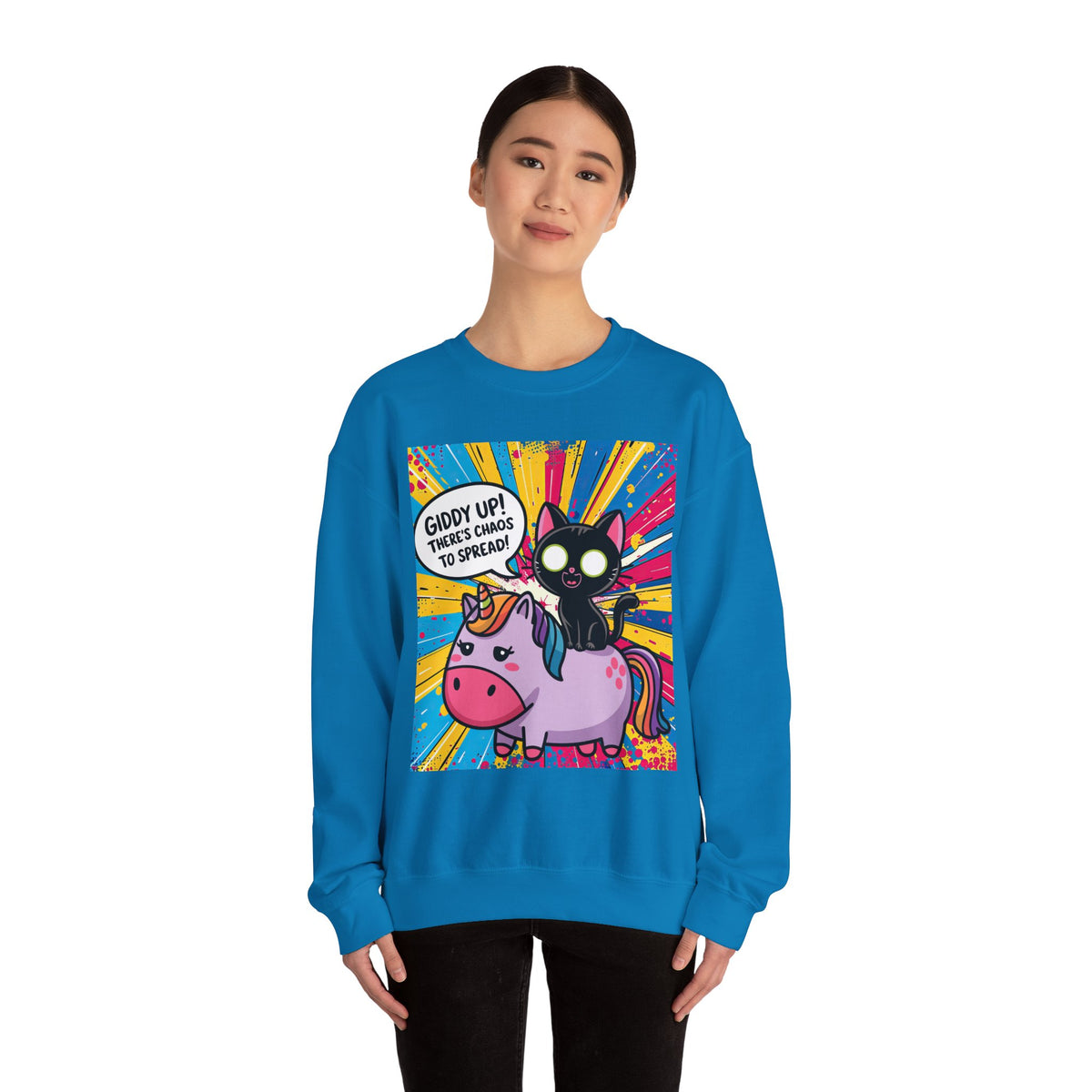 Giddy Up There's Chaos to Spread - Crewneck Sweatshirt