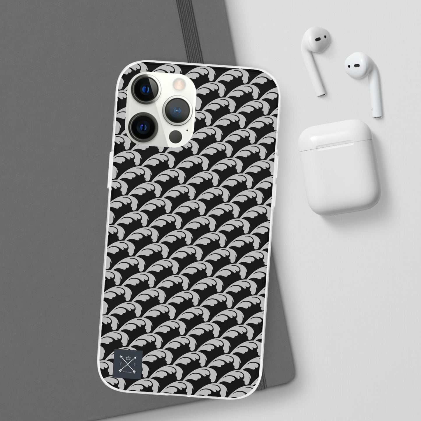 Beautiful Beloved Flourish (silver/black) - Flexi Phone Cases