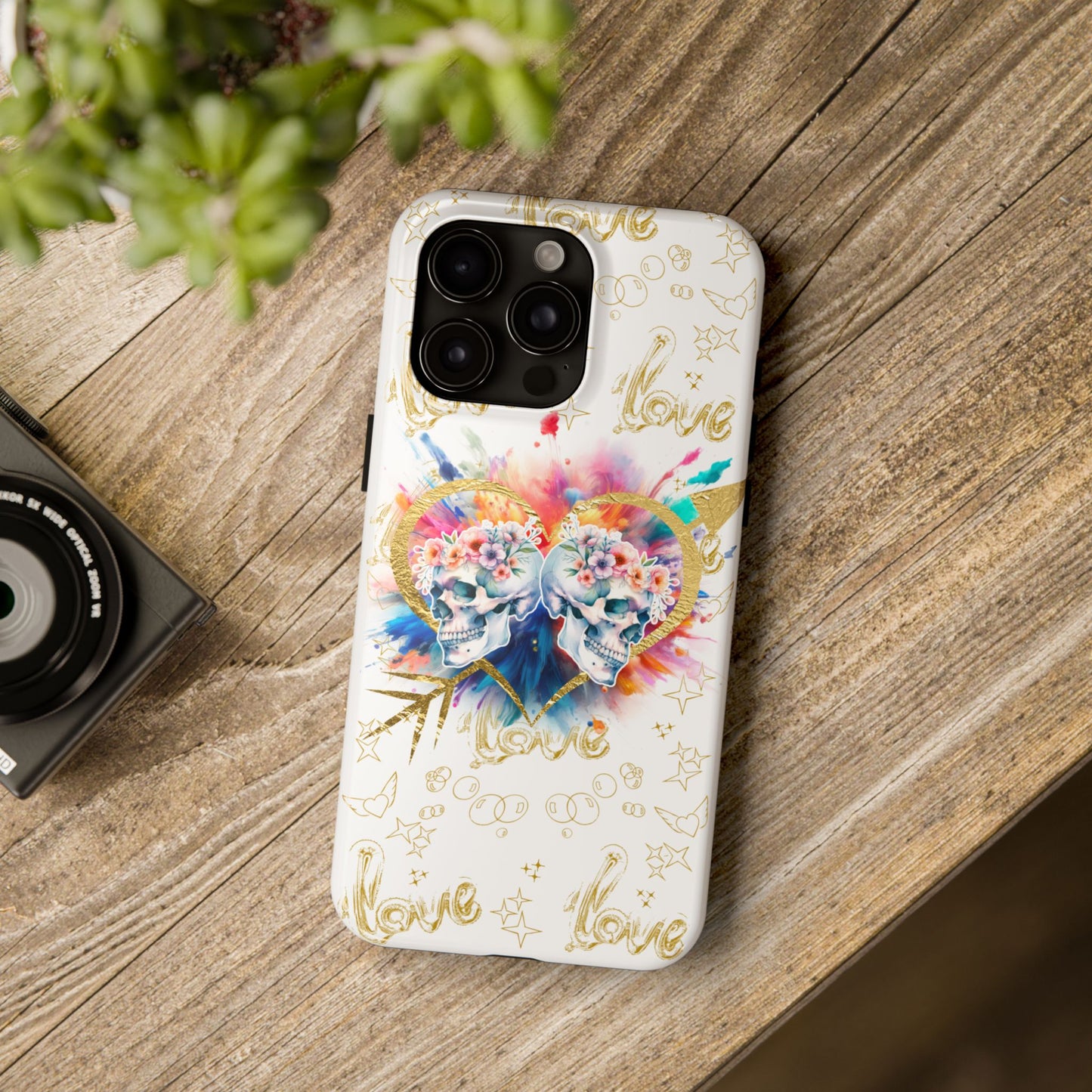 Love is Golden Watercolor - Tough Phone Cases