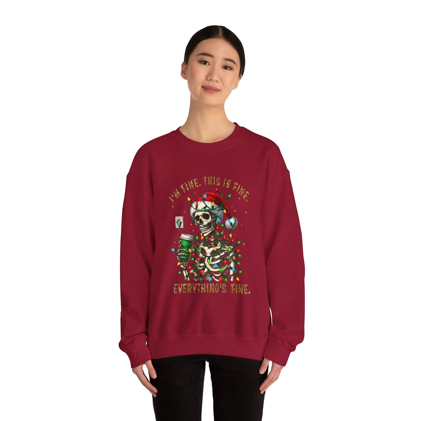 I'm Fine. This Is Fine. Everything Is Fine. - Unisex Heavy Blend™ Crewneck Sweatshirt