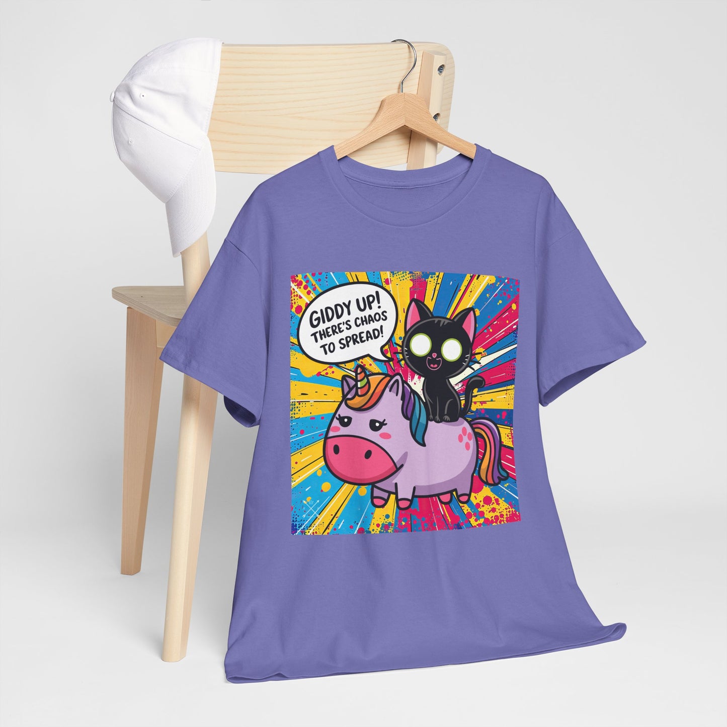 Giddy Up There’s Chaos To Spread - Unisex Heavy Cotton Tee