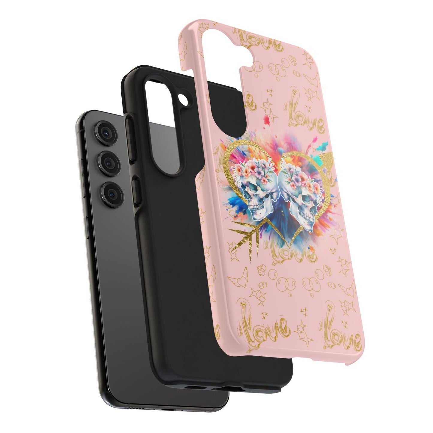 Love is Golden Watercolor (pink) - Tough Phone Cases