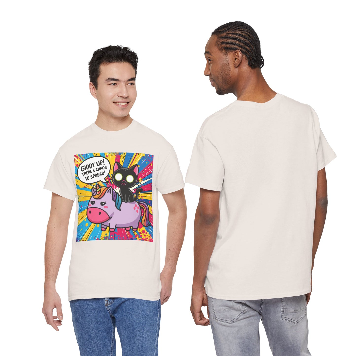 Giddy Up There’s Chaos To Spread - Unisex Heavy Cotton Tee