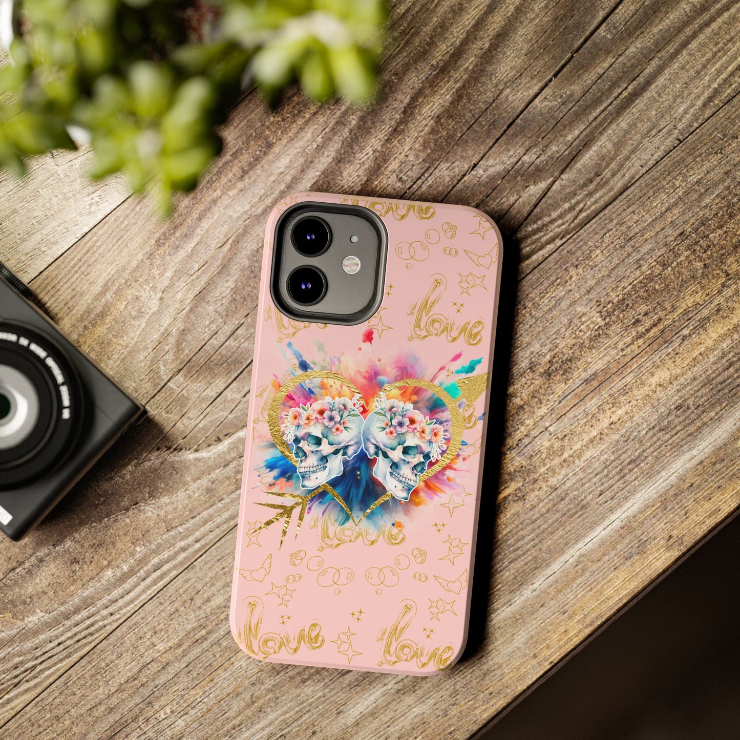 Love is Golden Watercolor (pink) - Tough Phone Cases