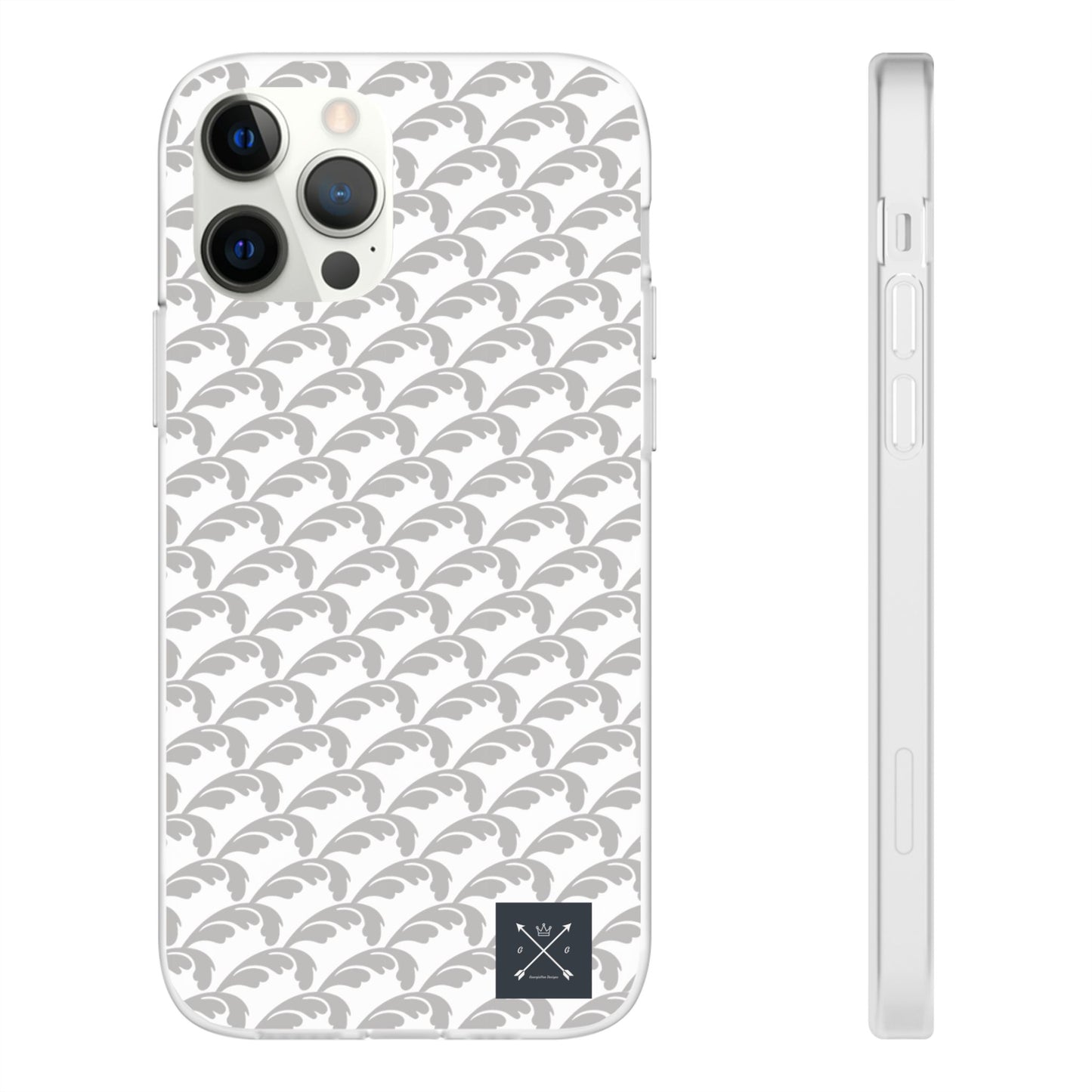 Beautiful Beloved Flourish (silver/white) - Flexi Phone Cases