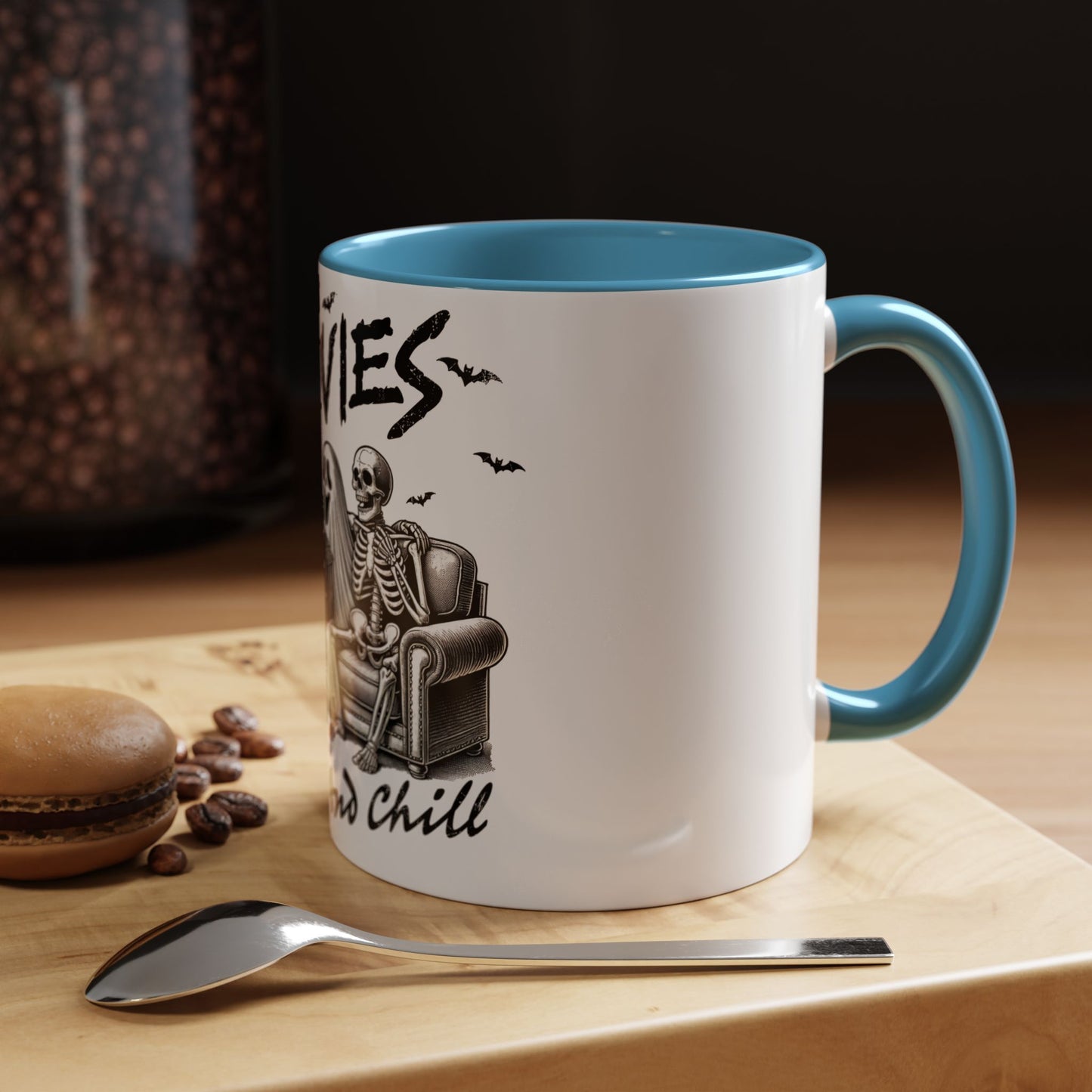 Horror Movies and Chill - Accent Coffee Mug (11, 15oz)