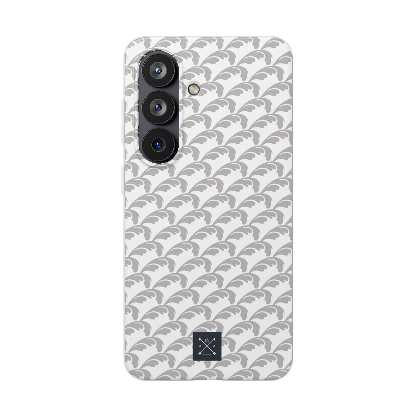 Beautiful Beloved Flourish (silver/white) - Flexi Phone Cases