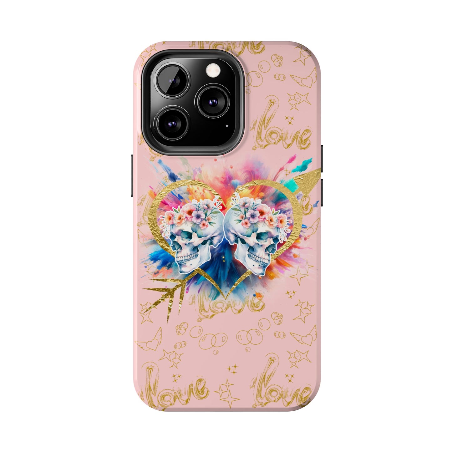 Love is Golden Watercolor (pink) - Tough Phone Cases