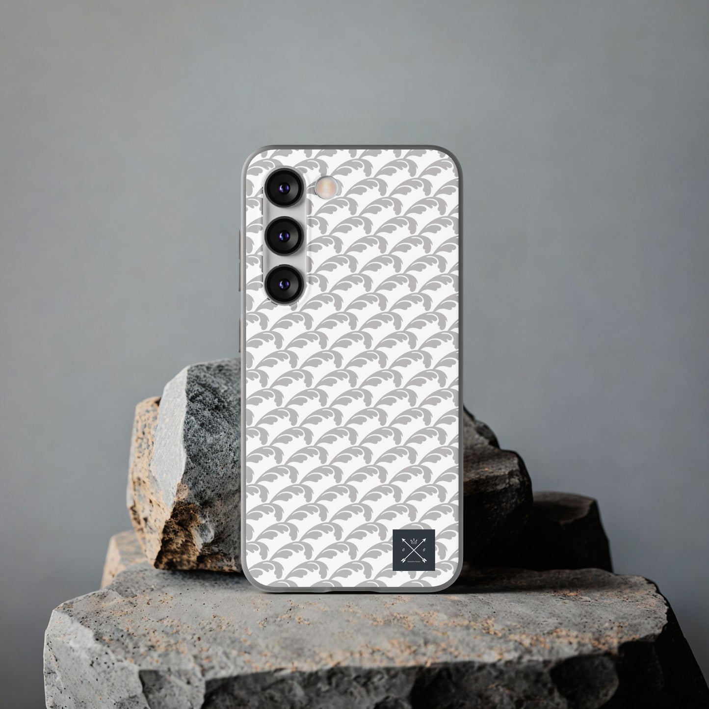 Beautiful Beloved Flourish (silver/white) - Flexi Phone Cases